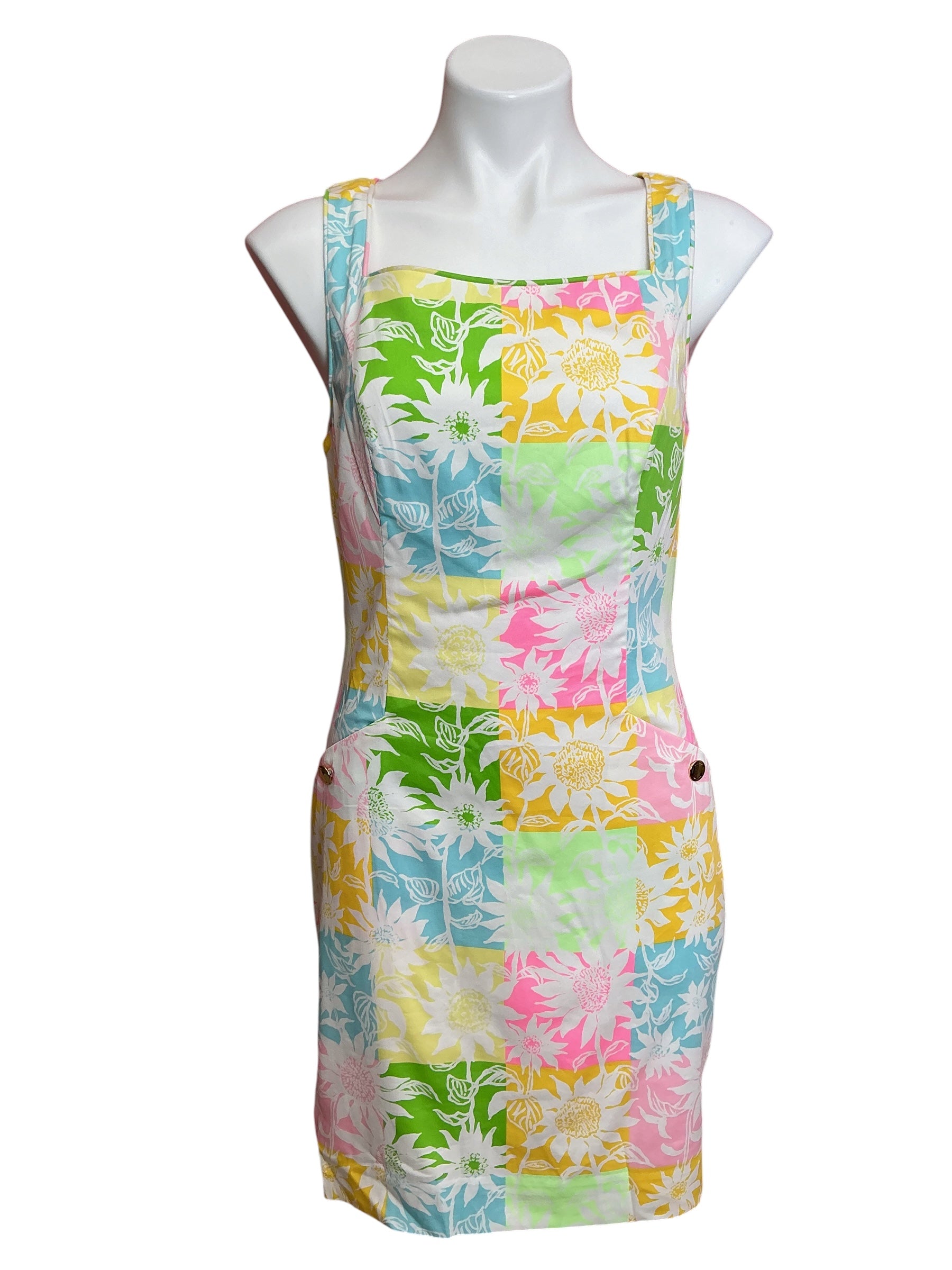Lilly Pulitzer The Lilly Shift Dress Multi Via Sunny Sunflowers - Size 4