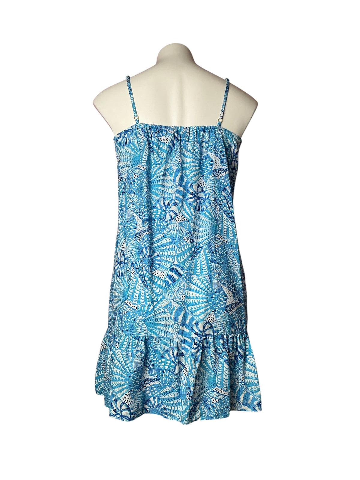 Lilly Pulitzer Jaydan Linen Dress Amalfi Blue By The Seashore - Size XXS