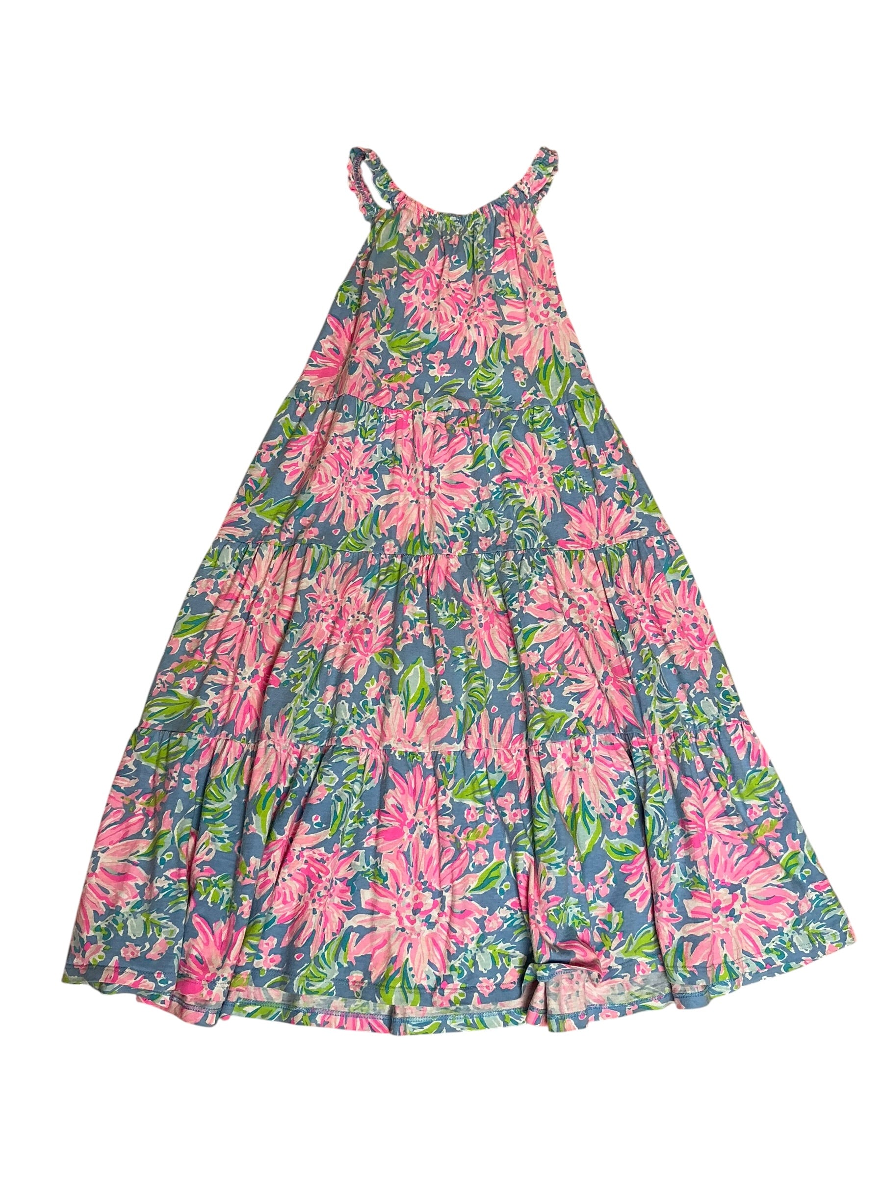 Lilly Pulitzer Girls Mini Loro Swing Dress Blue Peri Sunrise Bay - Size M 6-7