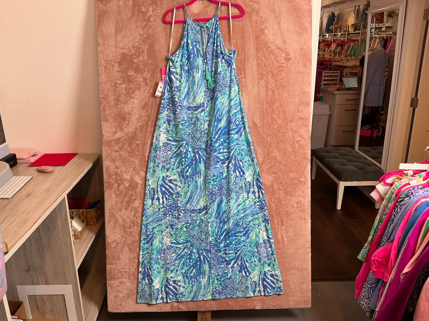 Lilly Pulitzer NWT - Margot Maxi Dress - Blue Haven Hey Hey Soleil - Size XL