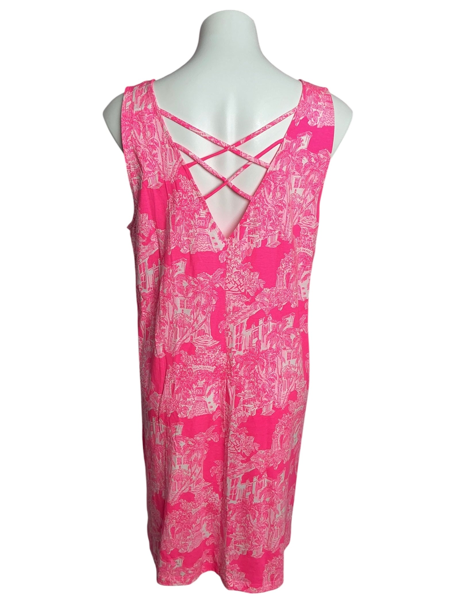 Lilly Pulitzer NWT Kristen Dress Roxie Pink PB Anniversary Toile - Size XL