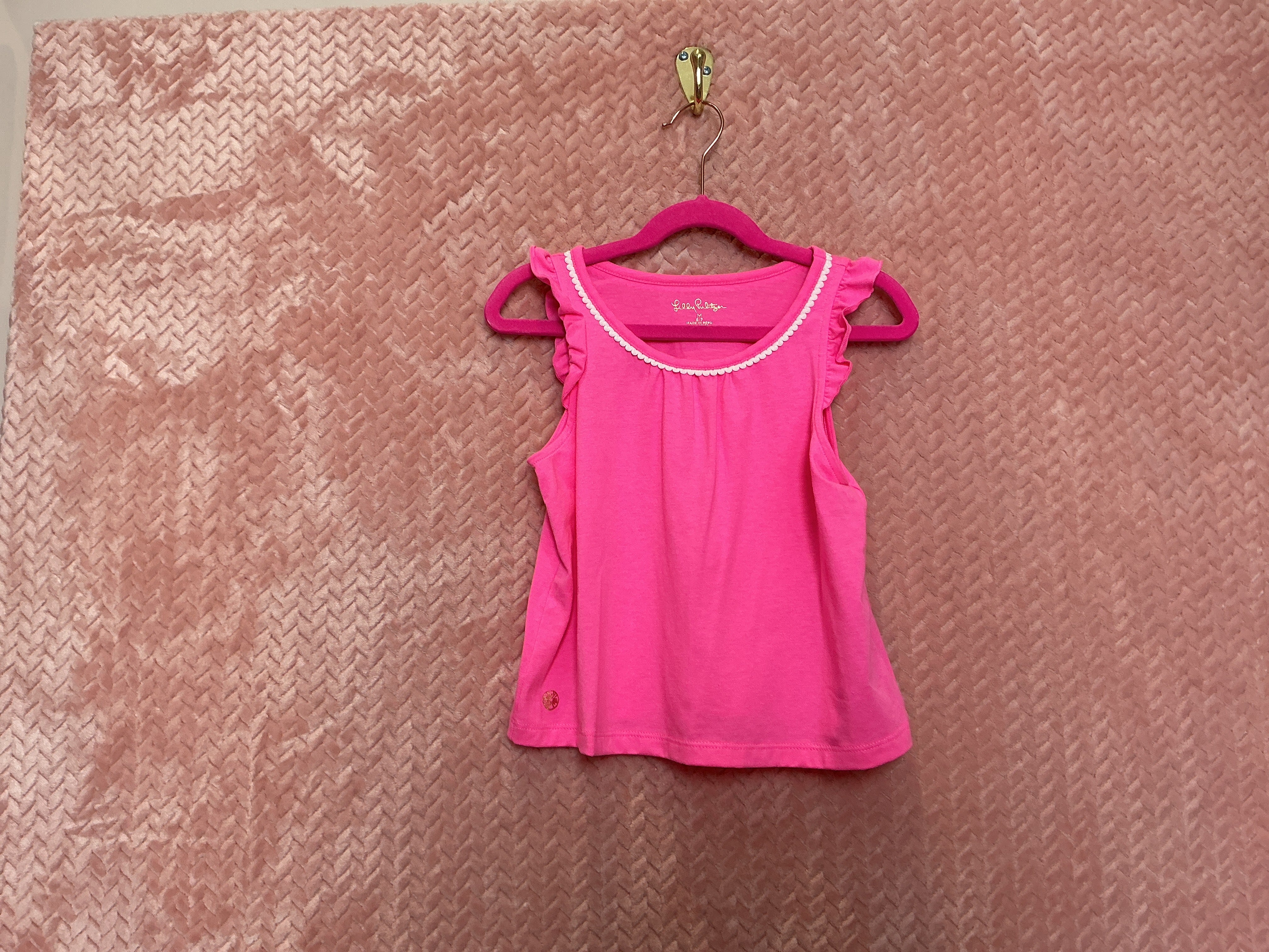 Lilly Pulitzer NWT Elisa Top Prosecco Pin - Size M 6/7