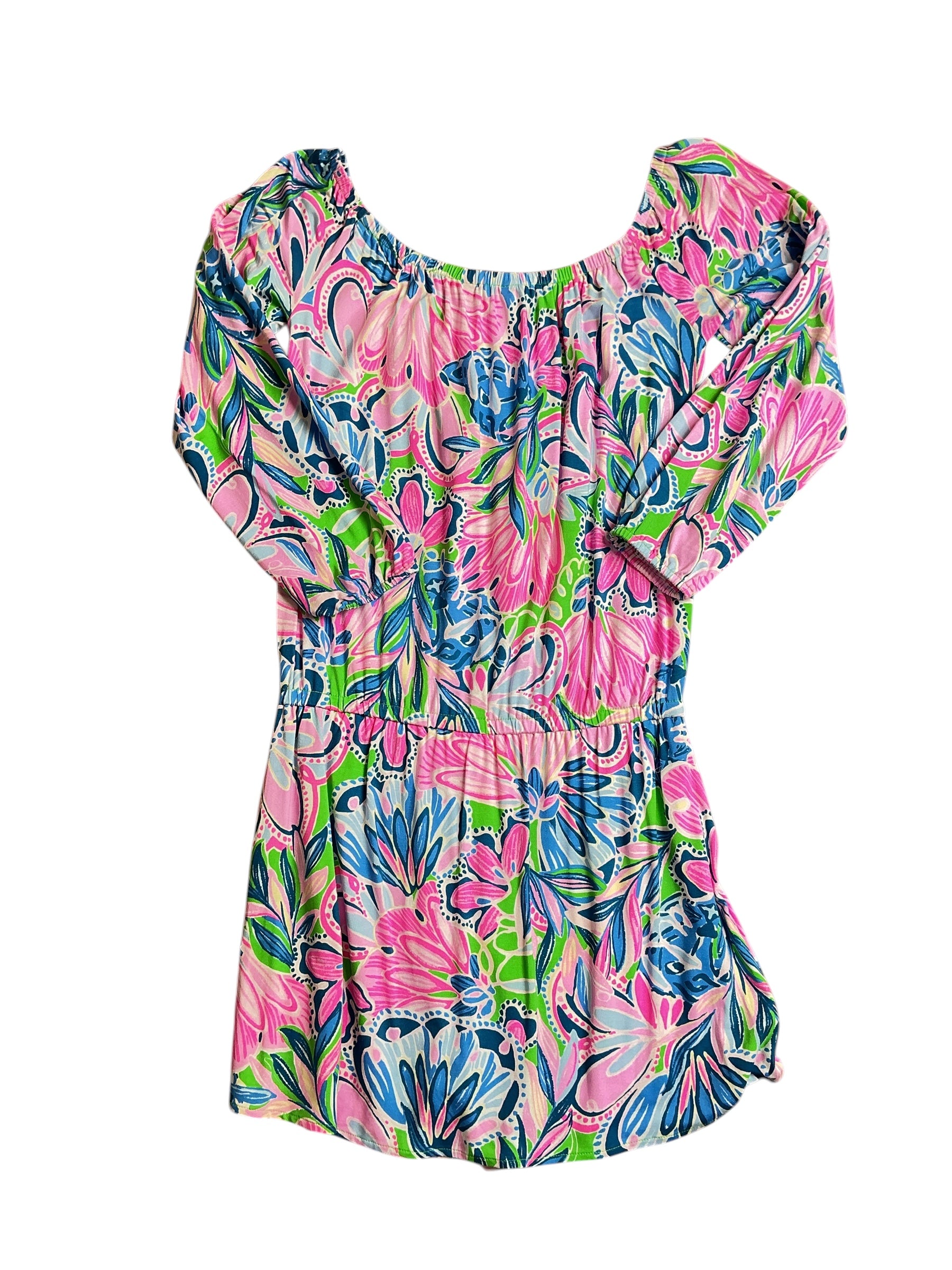 Lilly Pulitzer Lana Skort Romper - Gecko Green Tiger Sunrise - Size S
