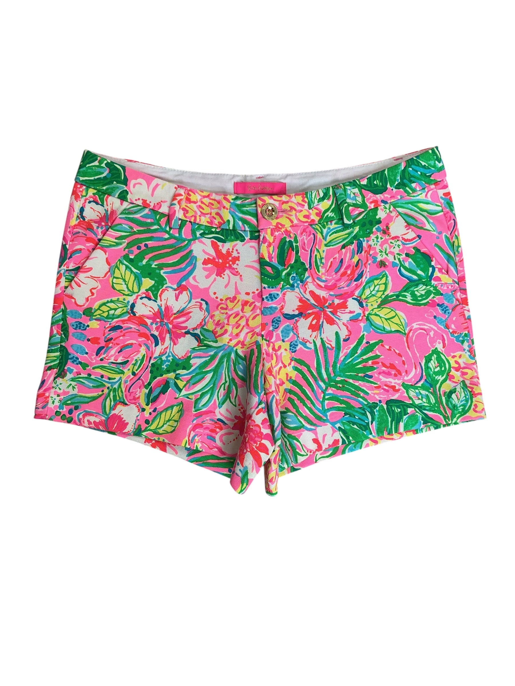 Lilly Pulitzer NWT Callahan Knit Shorts Multi Journey To The Jungle - Size 6