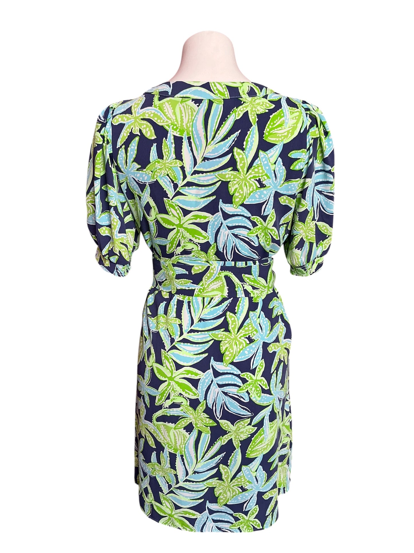 Lilly Pulitzer Parigi Knit Skort Romper Sapphire Pool Tropical Tango - Size 8