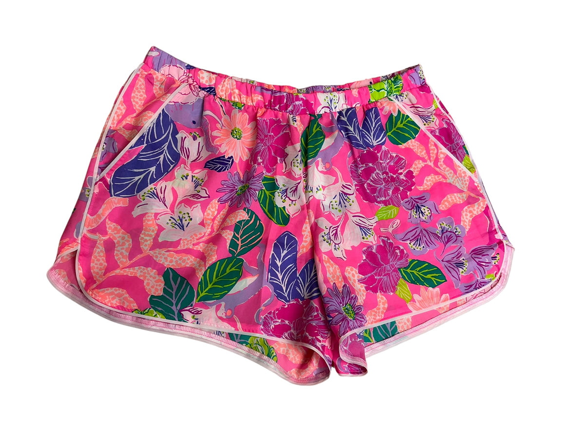 Lilly Pulitzer Zerena PJ Woven Shorts Pink Isle Best Of Friends - Size M