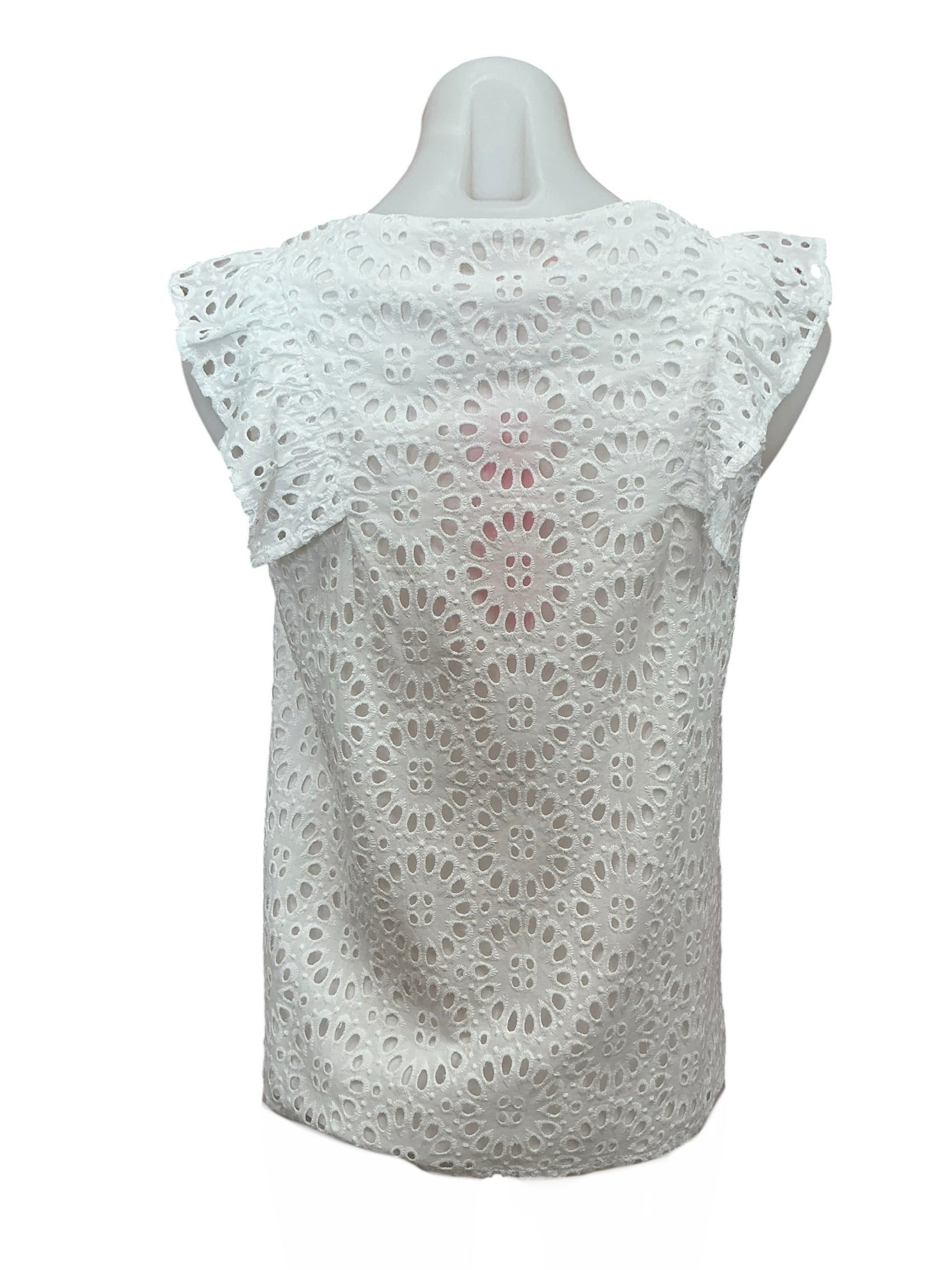 Lilly Pulitzer NWT Lina Top Resort White Beach Paradise Eyelet - Size XS