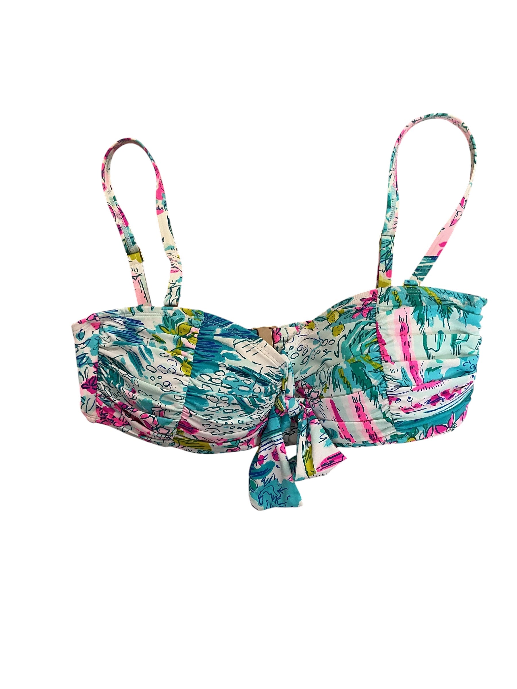 Lilly Pulitzer Cay Twist Bandeau Bikini Top Gypsea Girl - Size 6