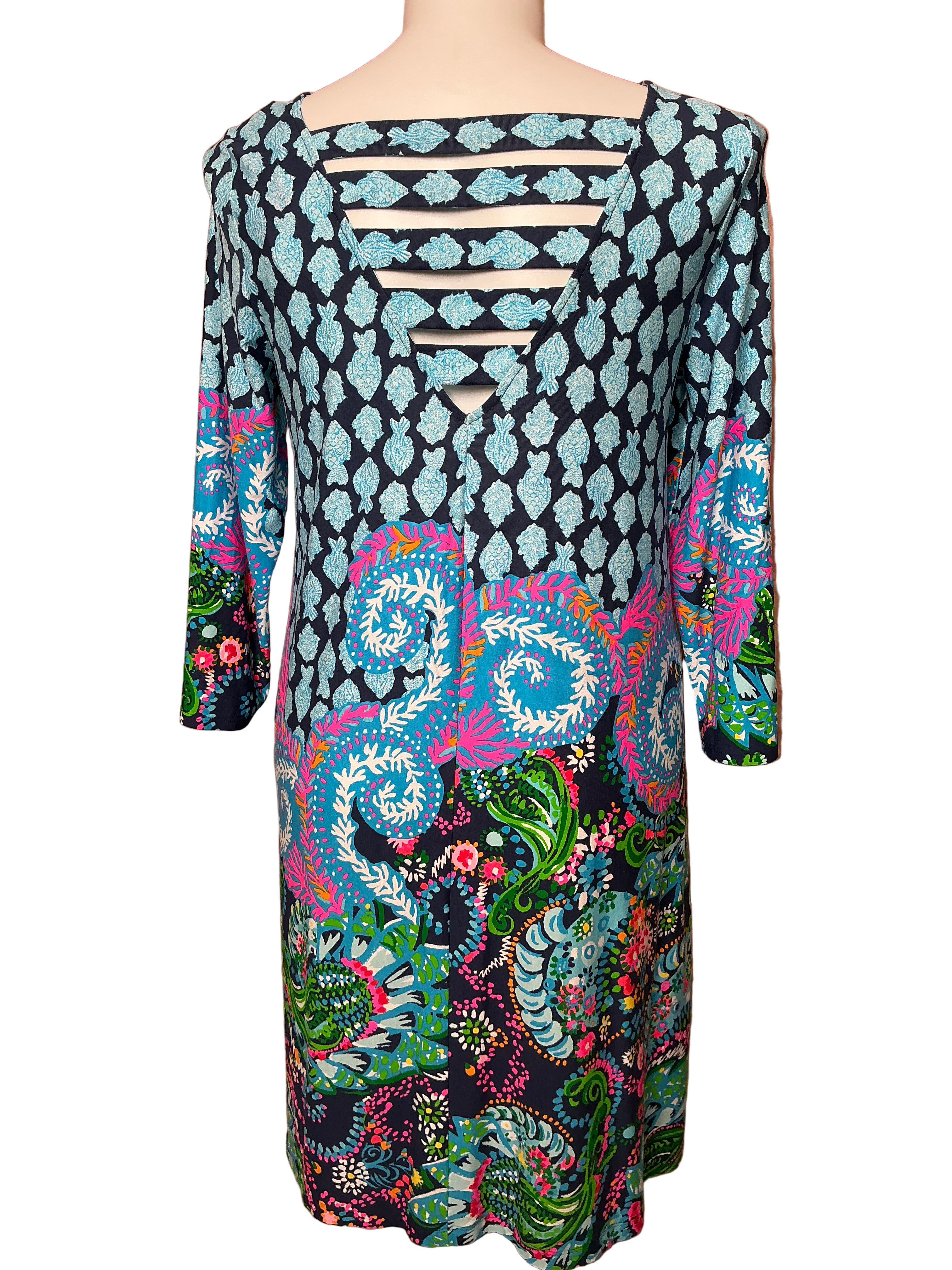 Lilly Pulitzer NWT - Ophelia 3/4 Sleeve Dre - Multi Ride The Wave Engineer - Size XL