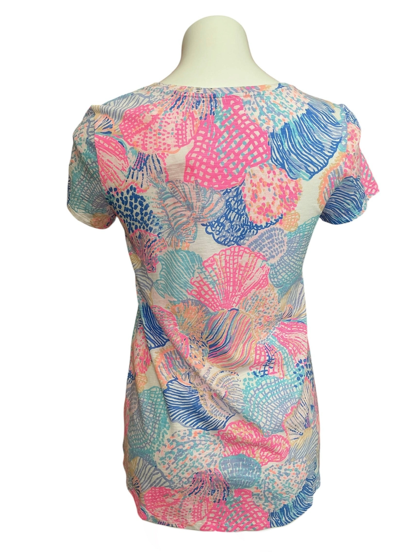 Lilly Pulitzer NWT Etta Scoop-neck Top Multi Roar Of The Seas - Size XS
