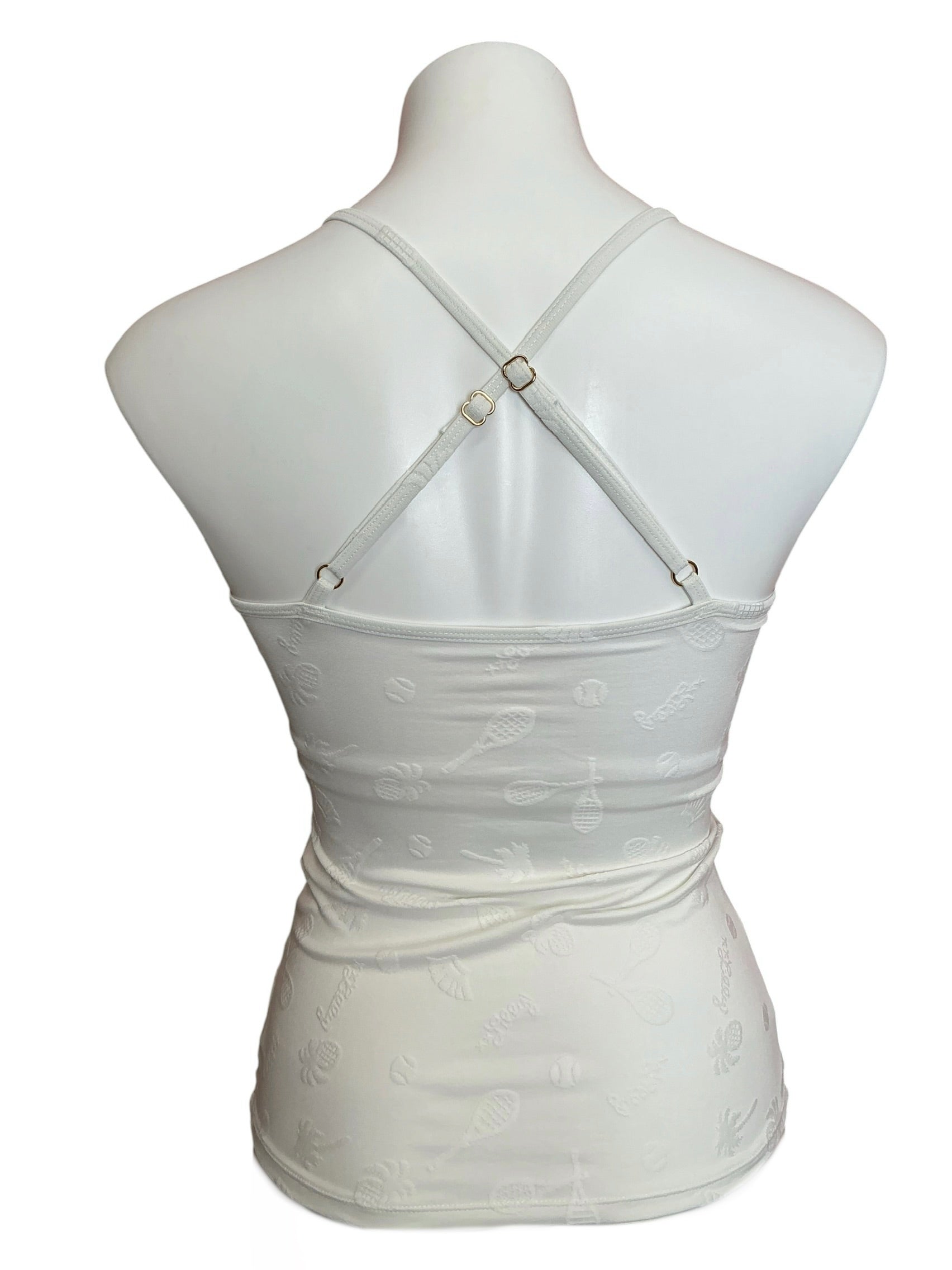 Lilly Pulitzer Kalila Bra Tank Top Resort White Perfect Match - Size XXS