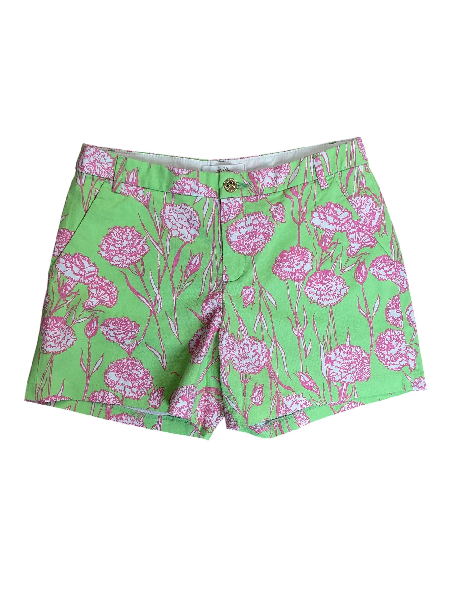 Lilly Pulitzer NWT Callahan Mid Rise Shorts Pistachio Macaron Alina - Size 8