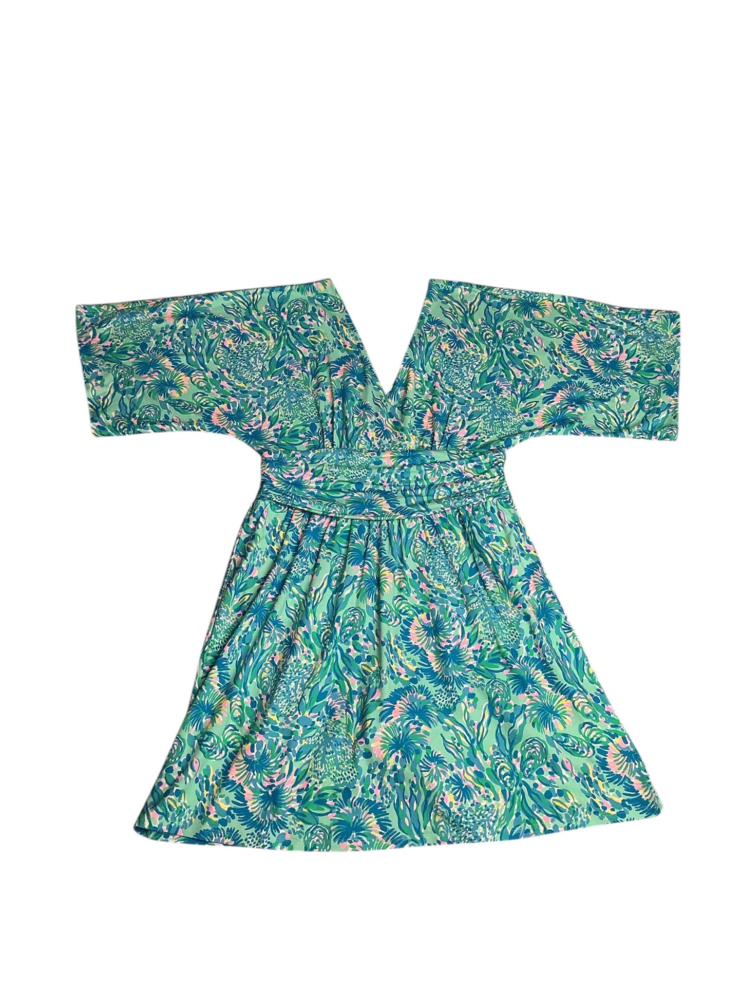 Lilly Pulitzer- Parigi Skort Romper Surf Blue Coral Of The Story Size S