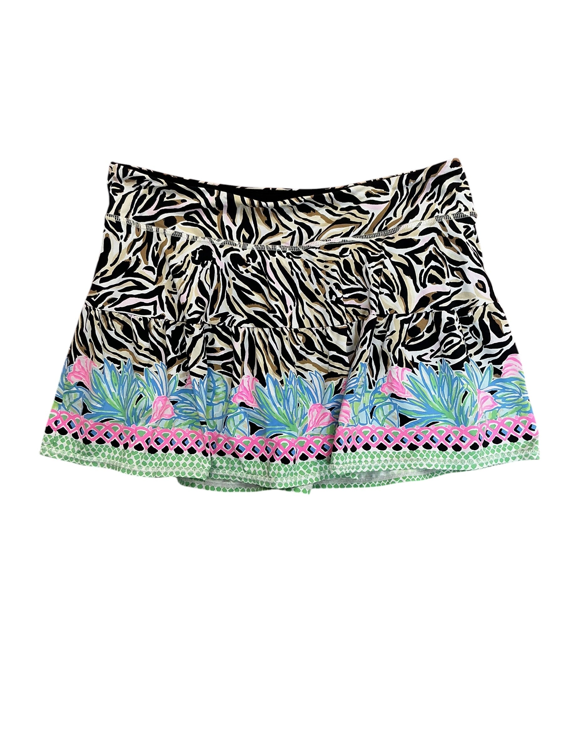 Lilly Pulitzer Luxletic Gardenia Skort Onyx Can You Zee Me - Size L