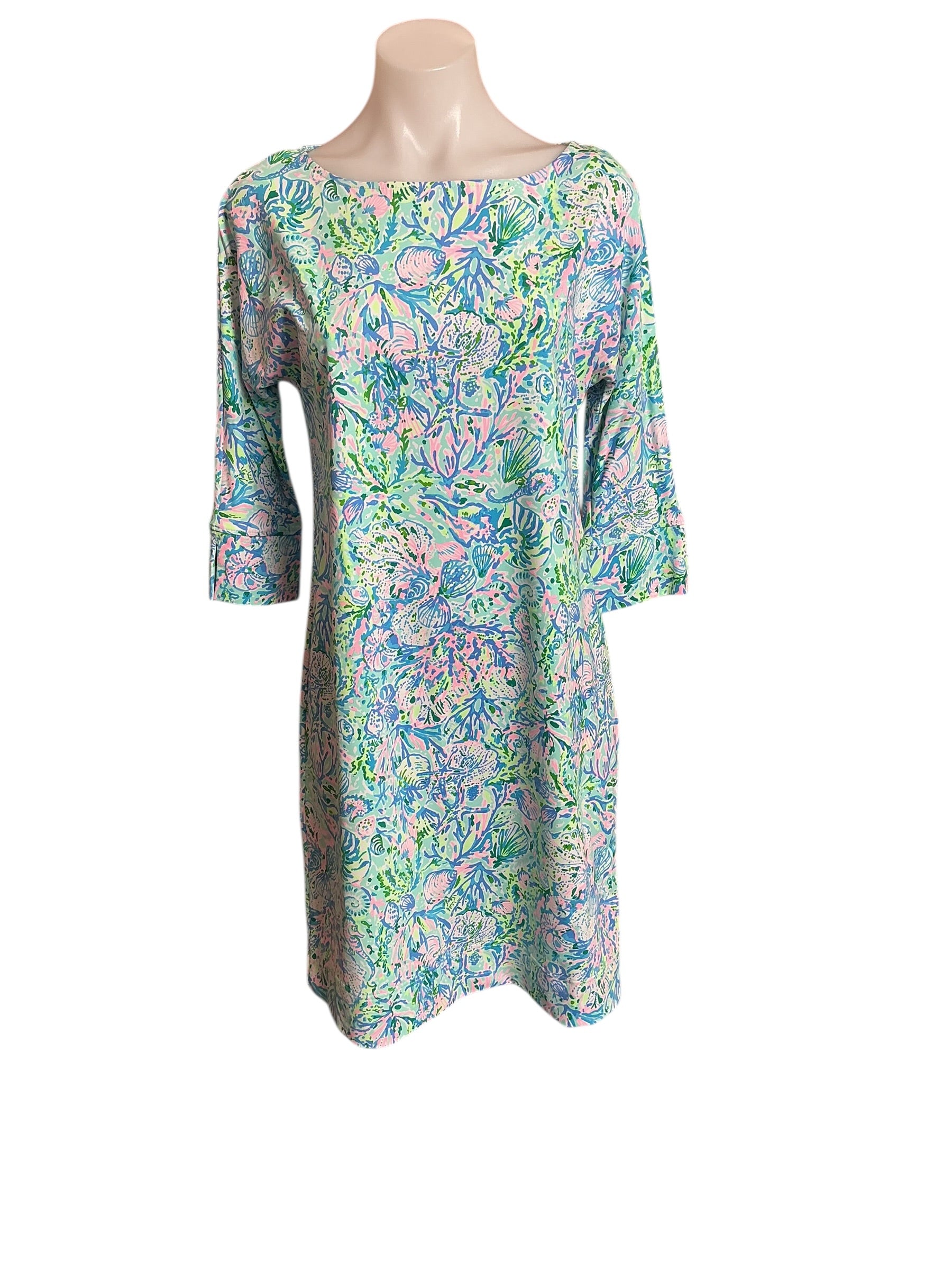 Lilly Pulitzer NWT Braedyn UPF 50+ Dress - Surf Blue Soleil It On Me - Size XS