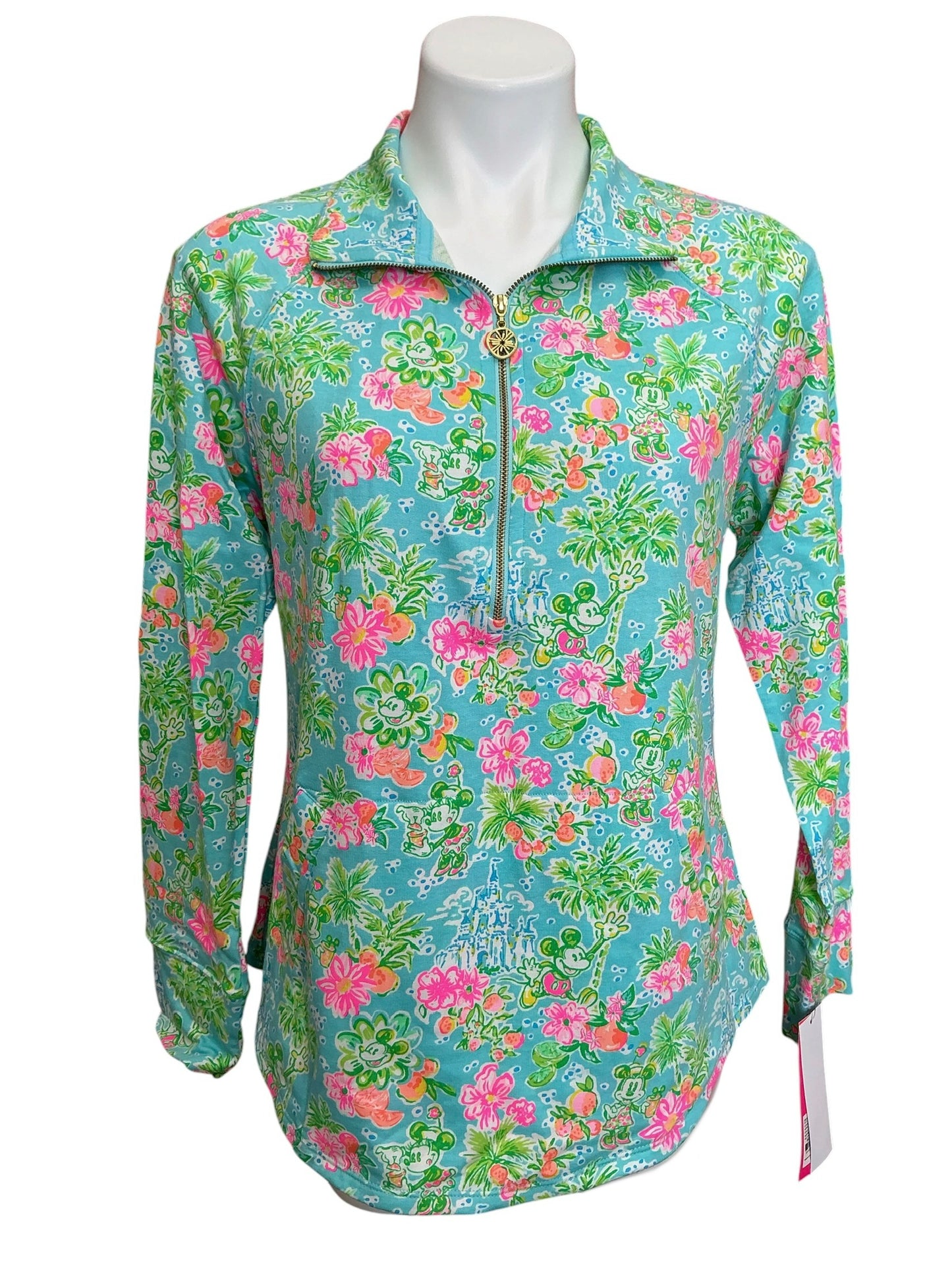 Lilly Pulitzer X Disney NWT Skipper Popover Top Blue Ibiza Lilly Loves Disney - Size M