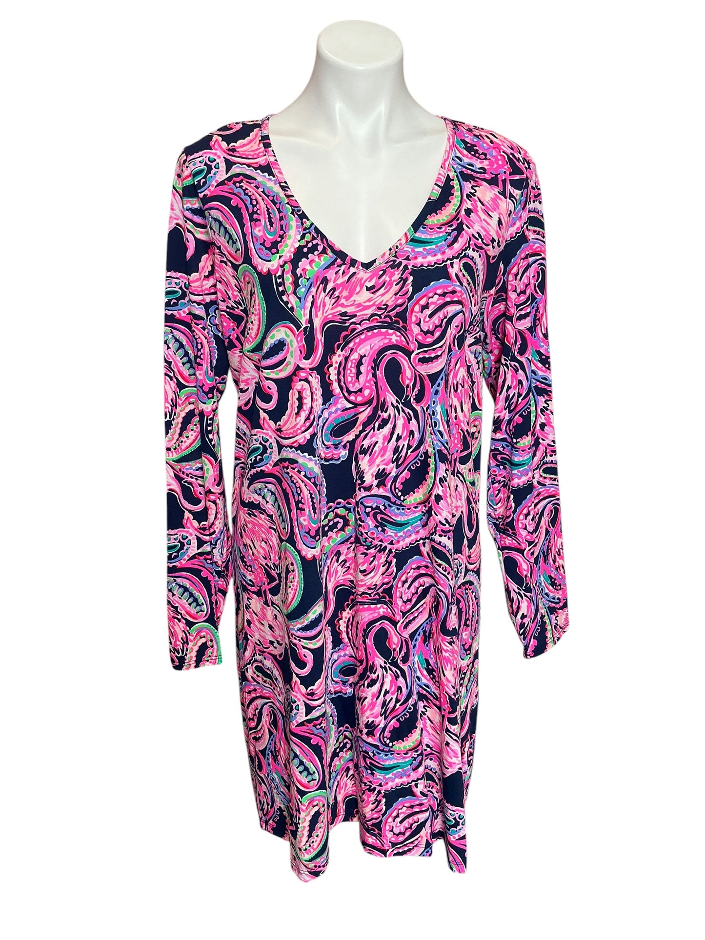 Lilly Pulitzer Long Sleeve Etta Dress Flock to the Top - Size L