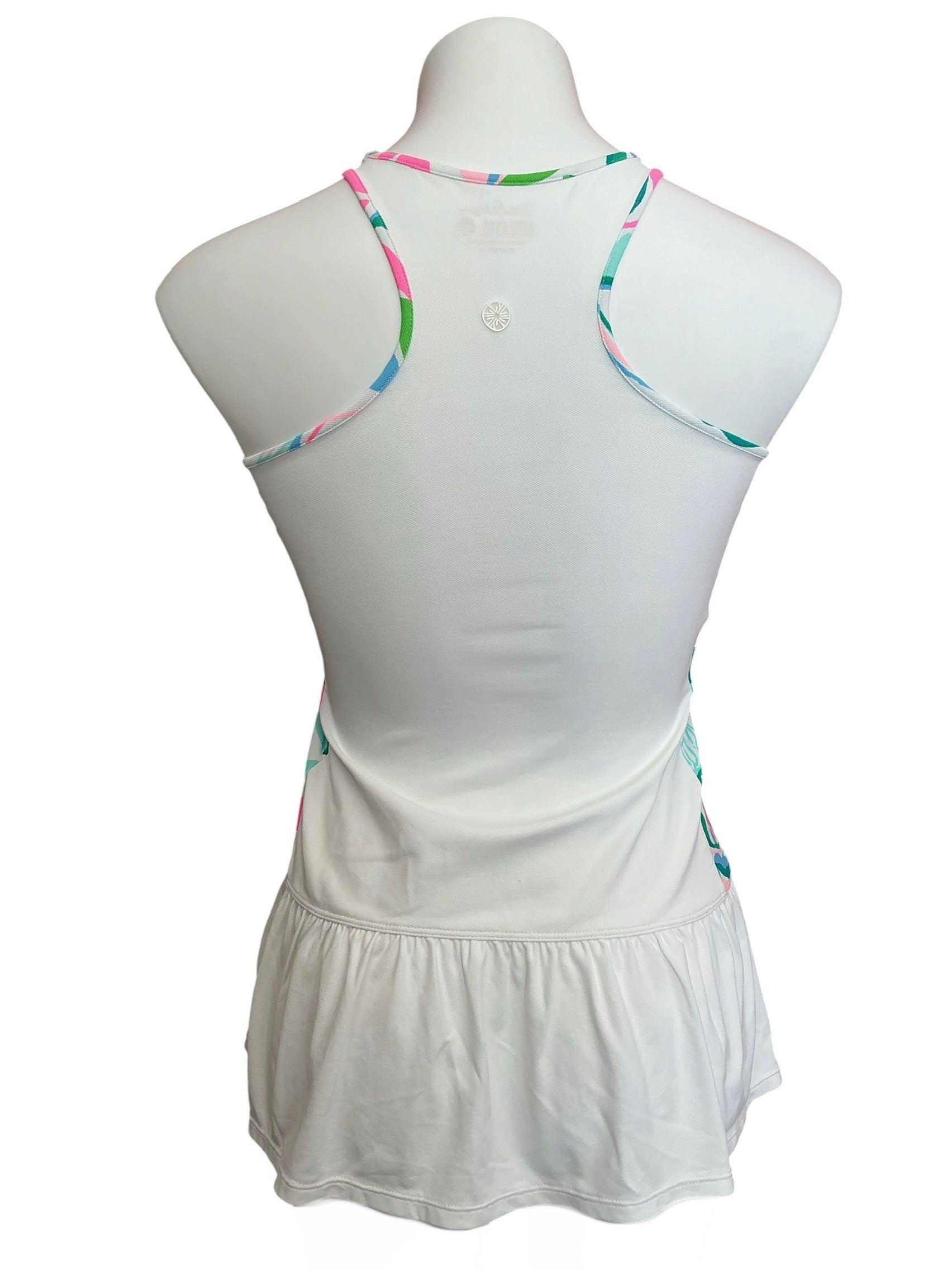 Lilly Pulitzer Luxletic Asana Bra Tank Top Resort White Holding Court - Size L