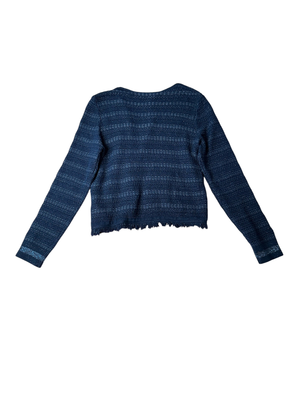 Lilly Pulitzer Beckington Cardigan Blue Grotto Metallic Tweed - Size XL