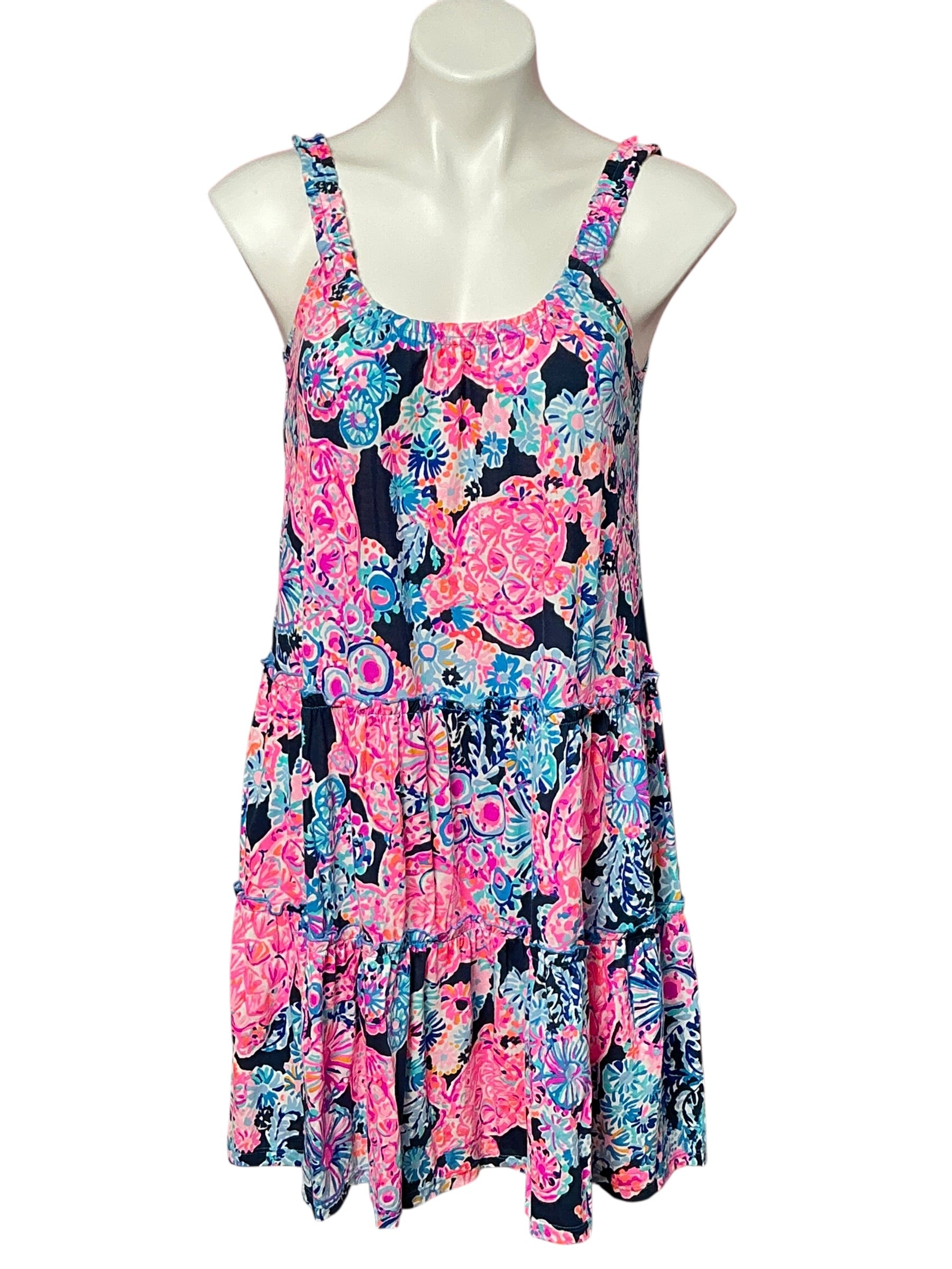 Lilly Pulitzer NWT - Loro Dress - High Tide Navy In Turtle Amazement - Size XS
