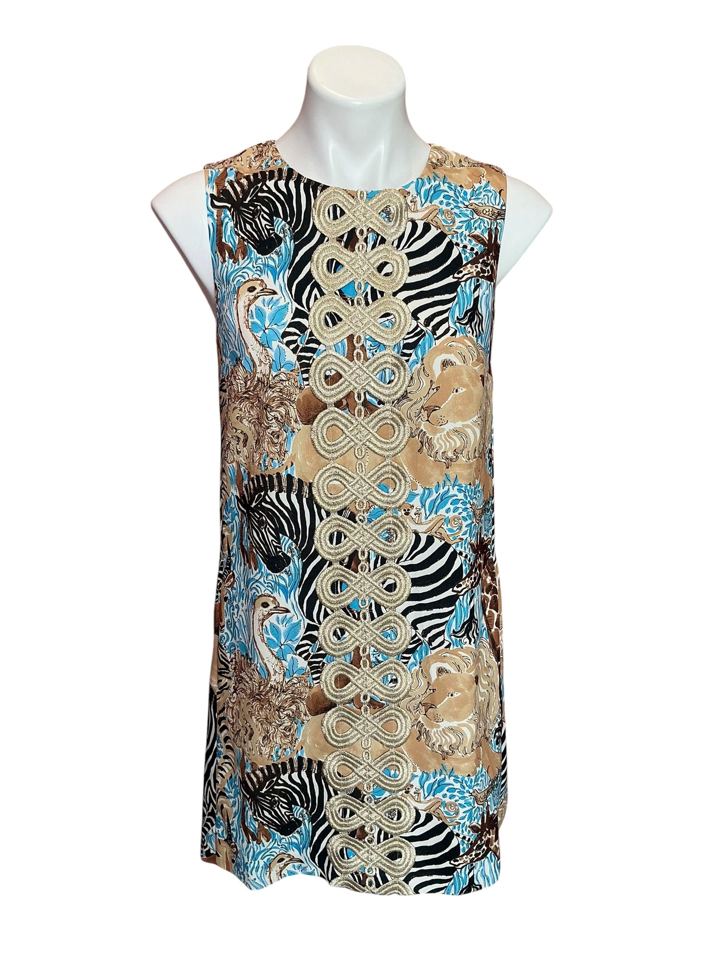 Lilly Pulitzer Edita Shift Dress Lilly’s Zoo - Size 2