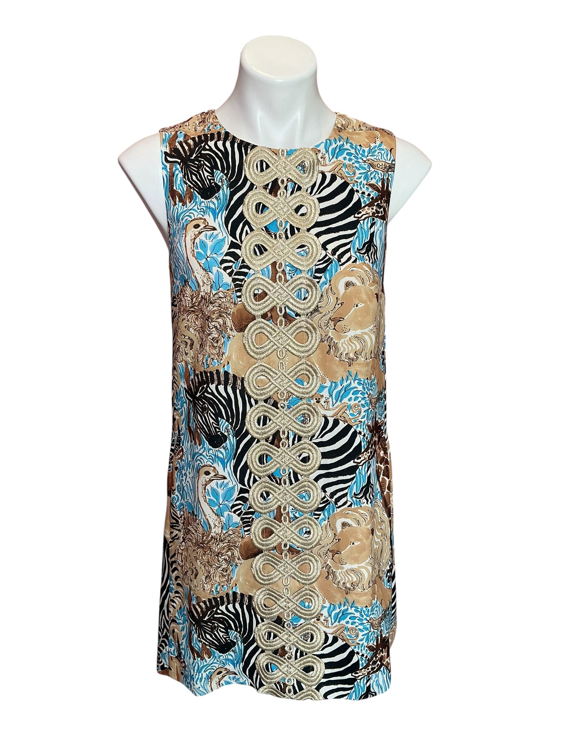 Lilly Pulitzer Edita Shift Dress Lilly’s Zoo - Size 2