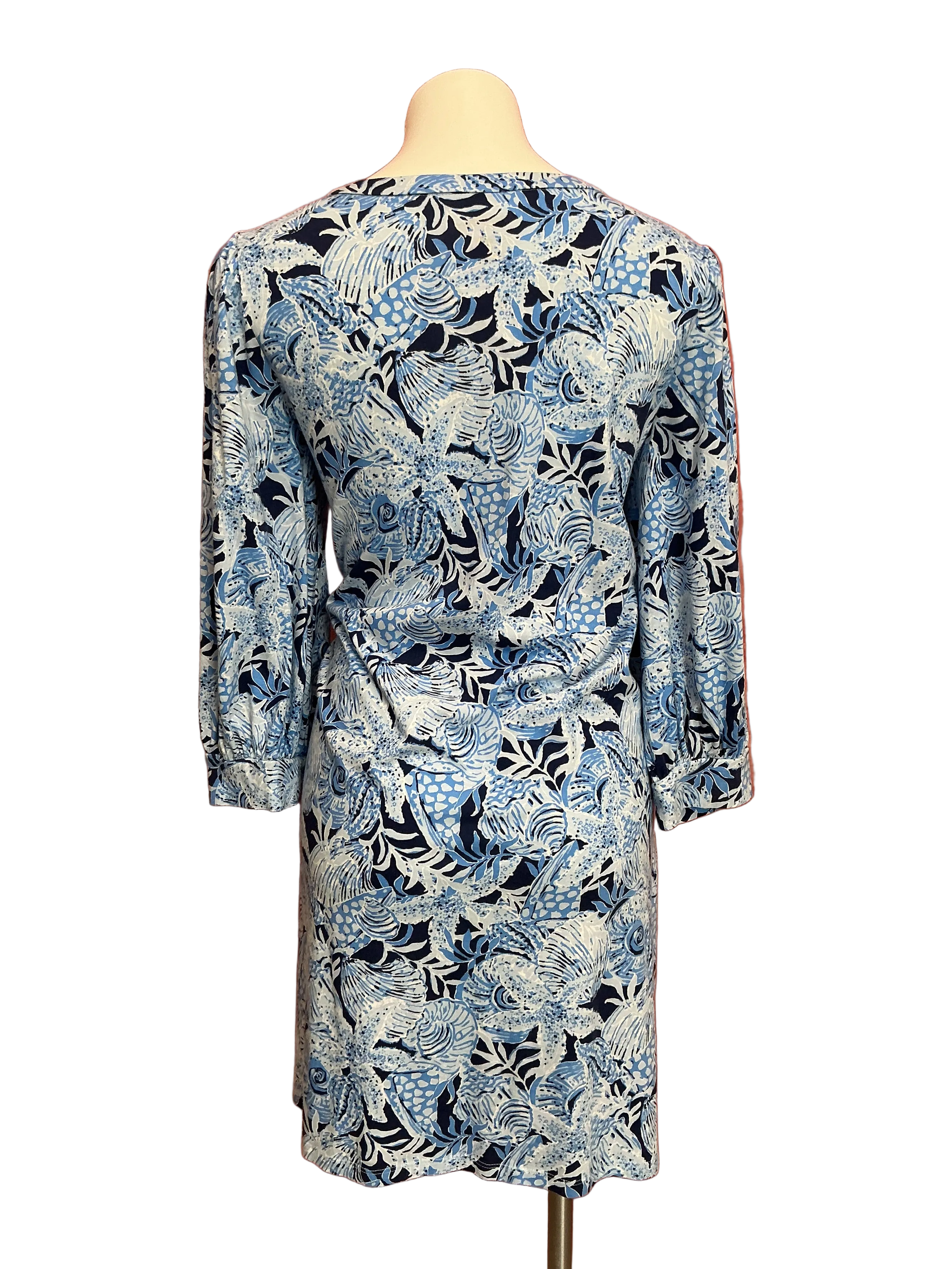 Cass Dress in the Bonaire Blue Coastal Constellation Lilly Pulitzer Dress - Size XL