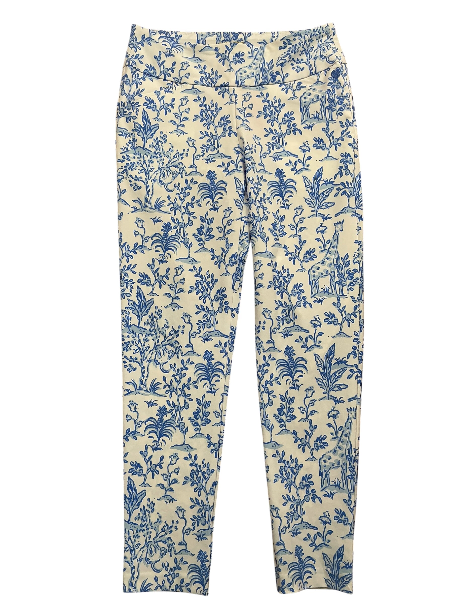 Lilly Pulitzer Luxletic Corso Golf Pants Resort White Tall Tales - Size 6