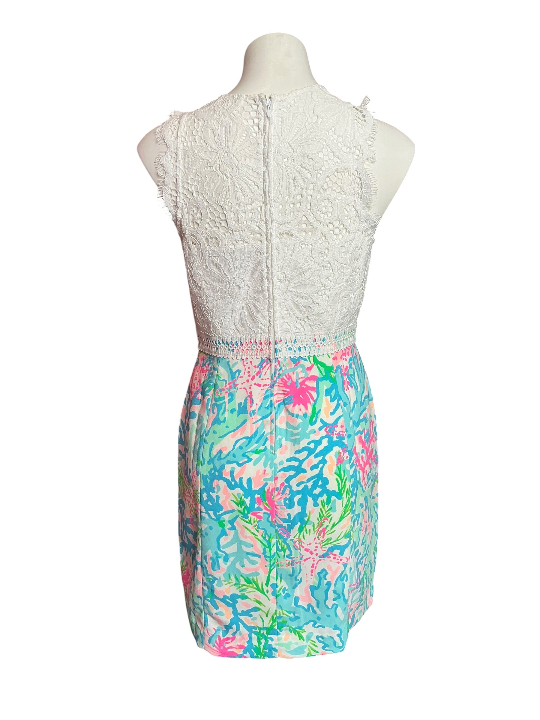 Lilly Pulitzer NWT Sharice Stretch Shift Dress Multi Coral Bay - Size 6
