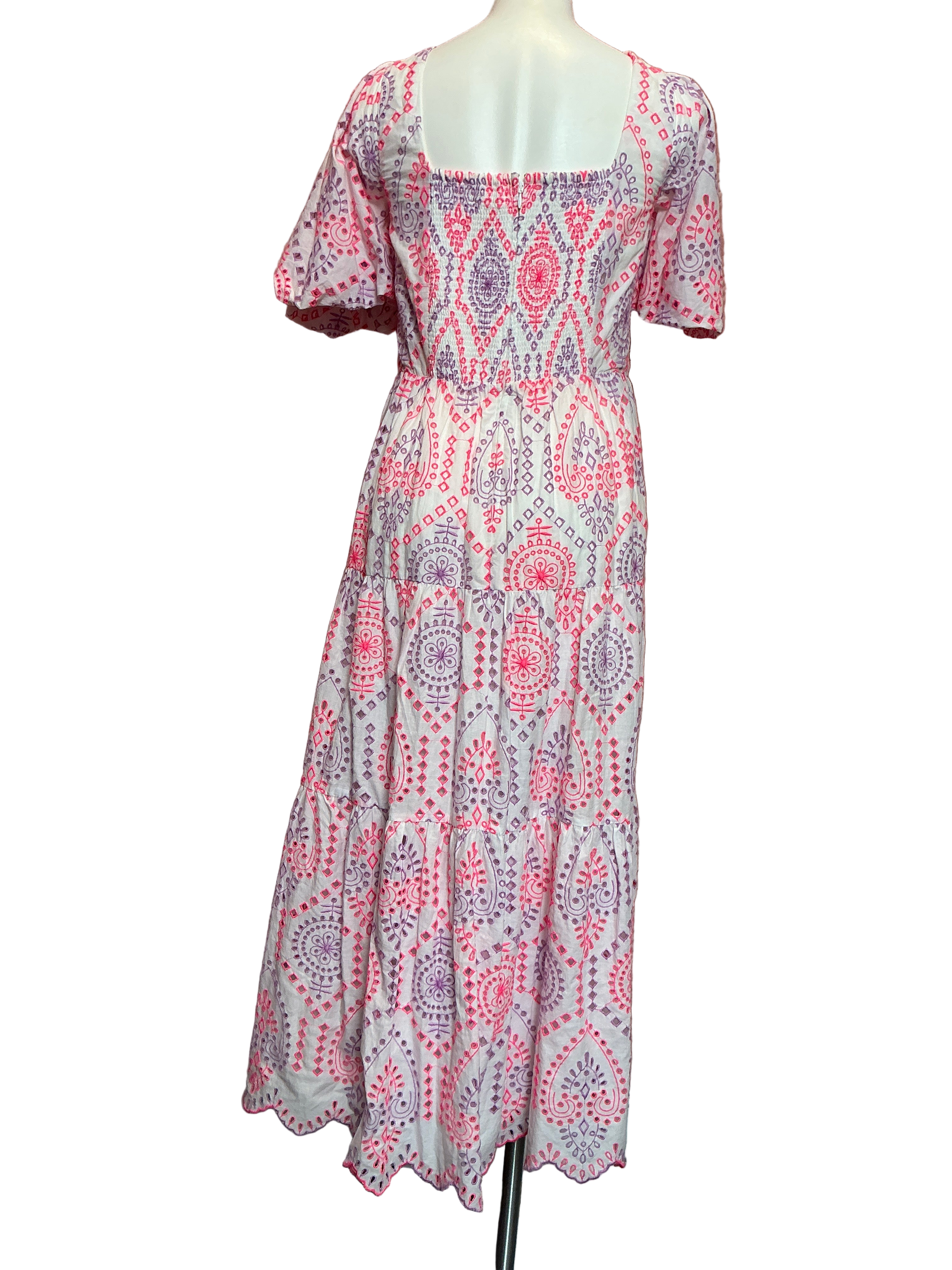 Lilly Pulitzer Katalina Midi Eyelet Dress Sunset Dreamer - Size 16