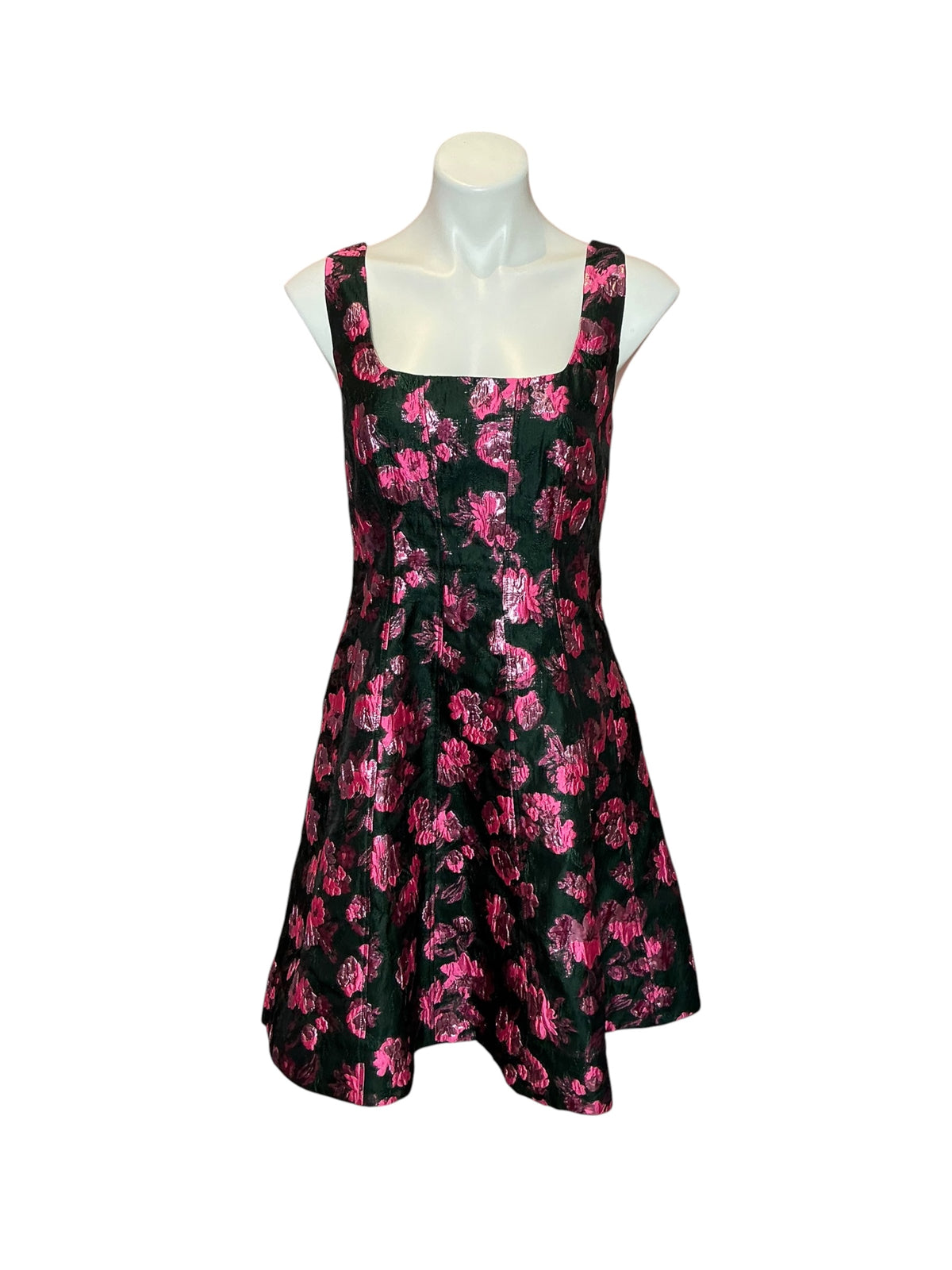 Lilly Pulitzer Leya Floral Jacquard Dress Evergreen Hibis Kiss Jacquard - Size 8
