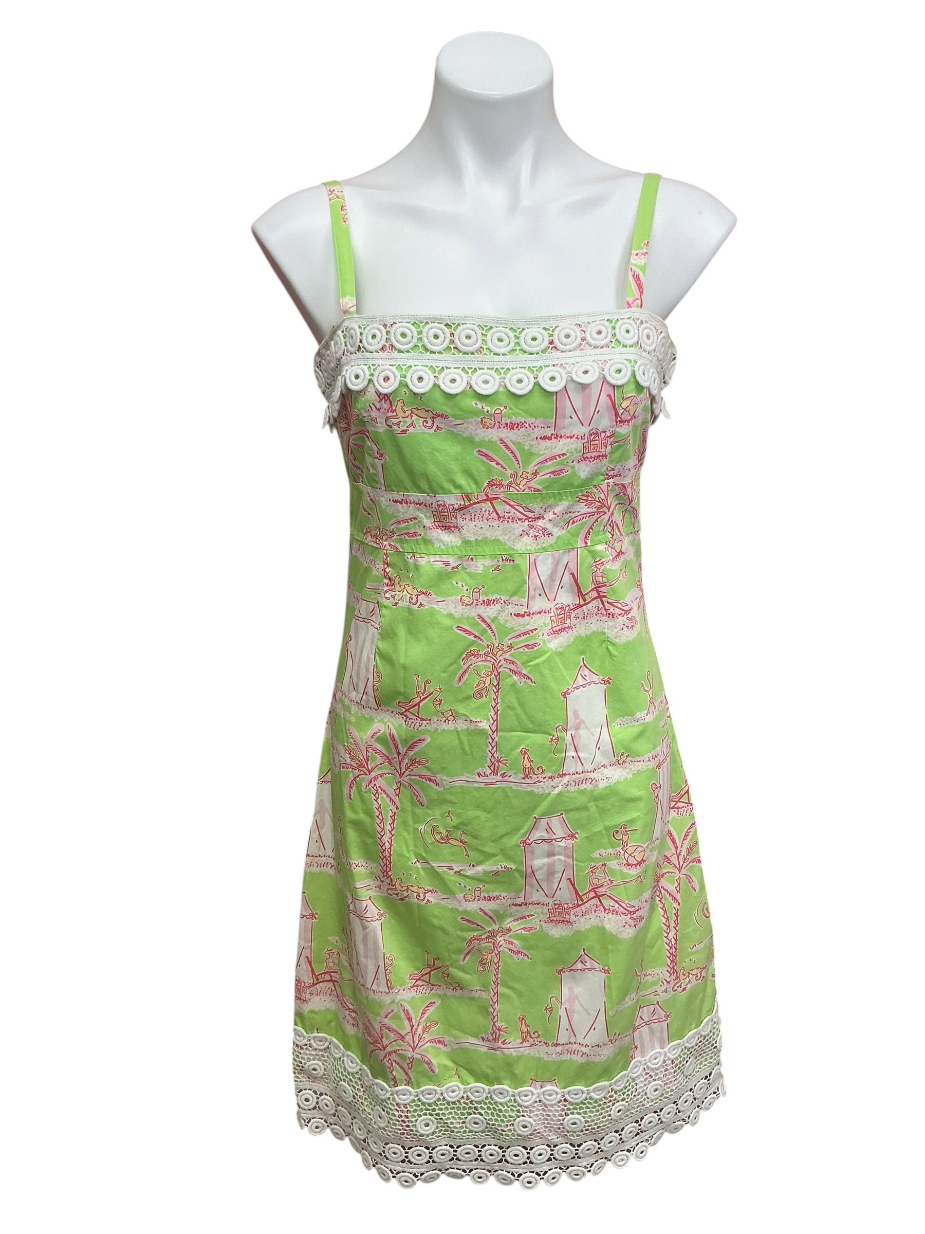 Lilly Pulitzer Vintage Jacqueline Shift Dress Cabana Banana - Size 4