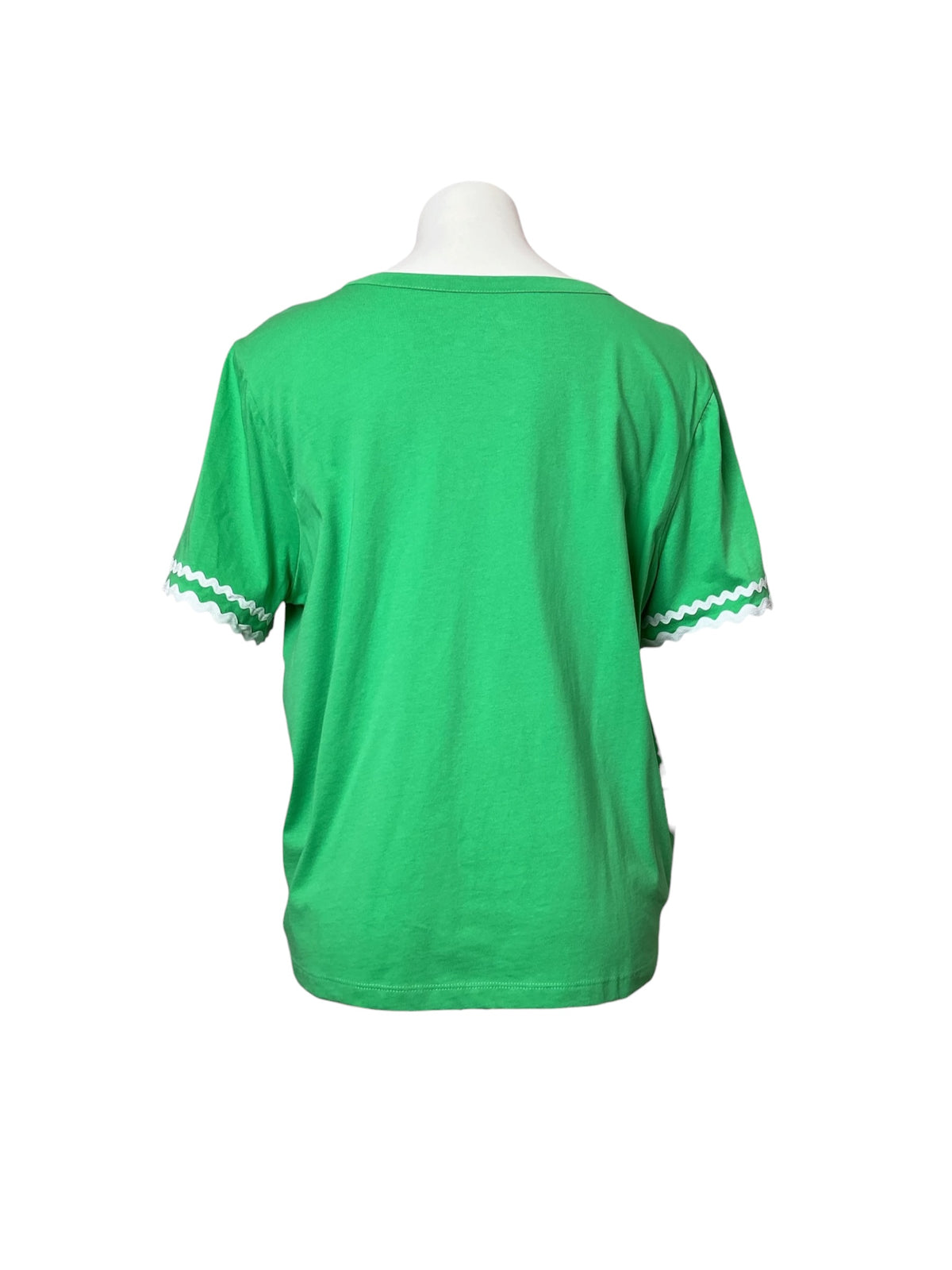 Lilly Pulitzer NWT Clairmont Trimmed Knit Top Fauna Green - Size XL