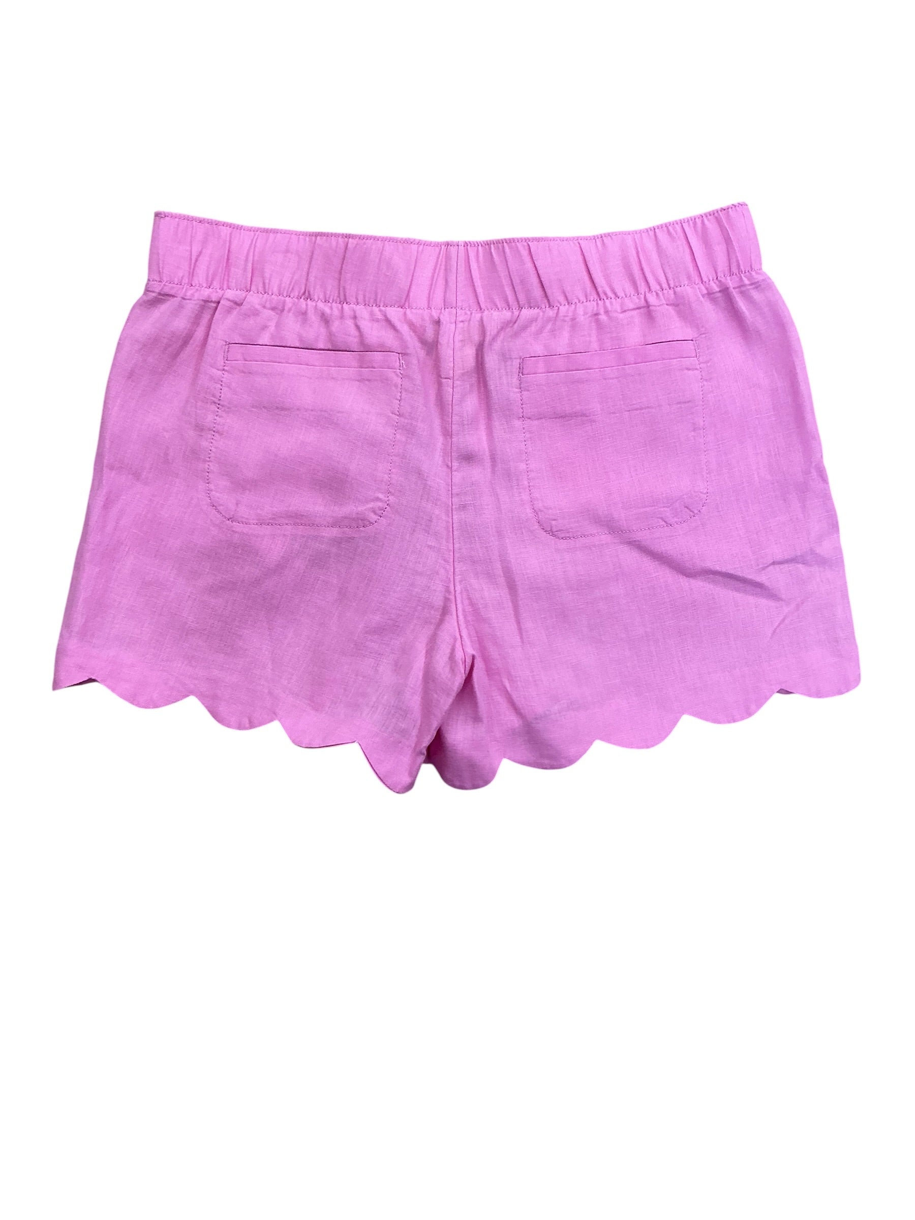 Lilly Pulitzer Brea Linen Scallop Shorts Lilac Rose - Size M