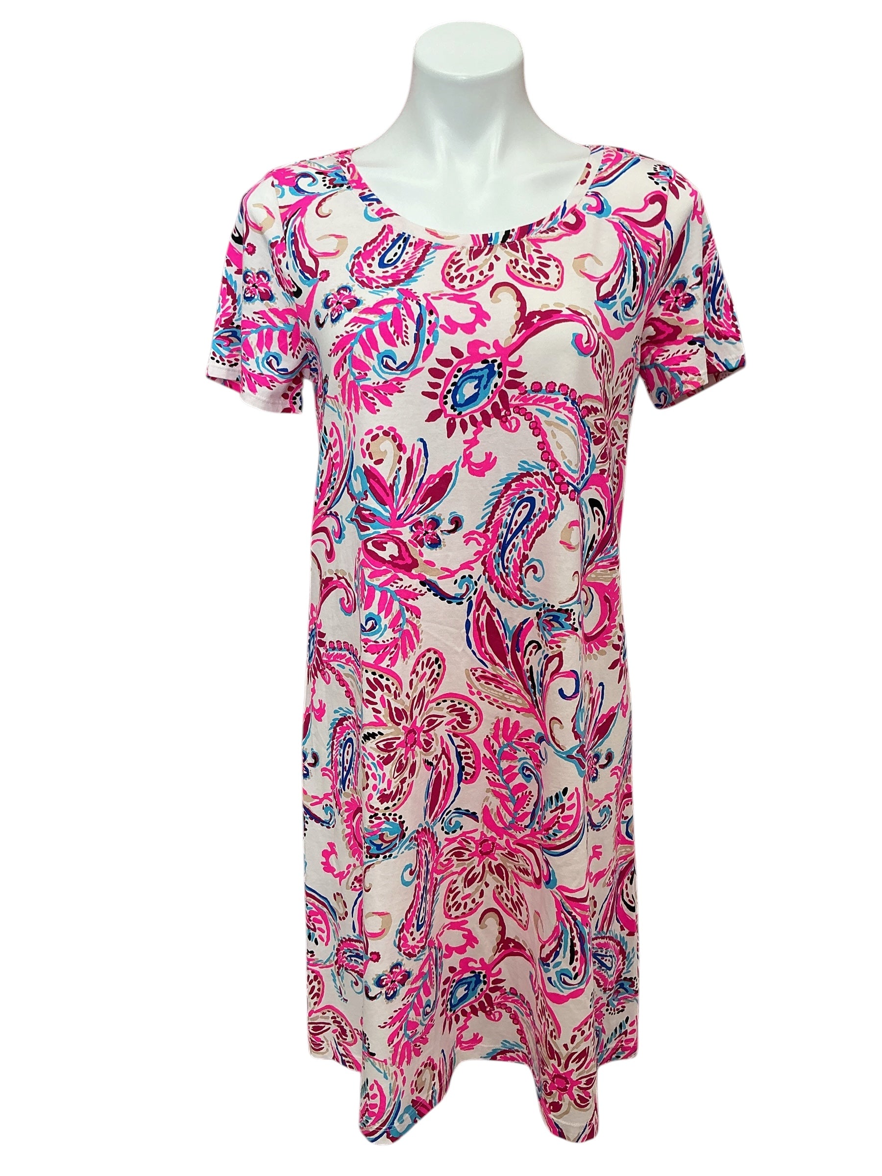 Lilly Pulitzer NWT Cody Short Sleeve Dress Coconut Flitting About - Size M