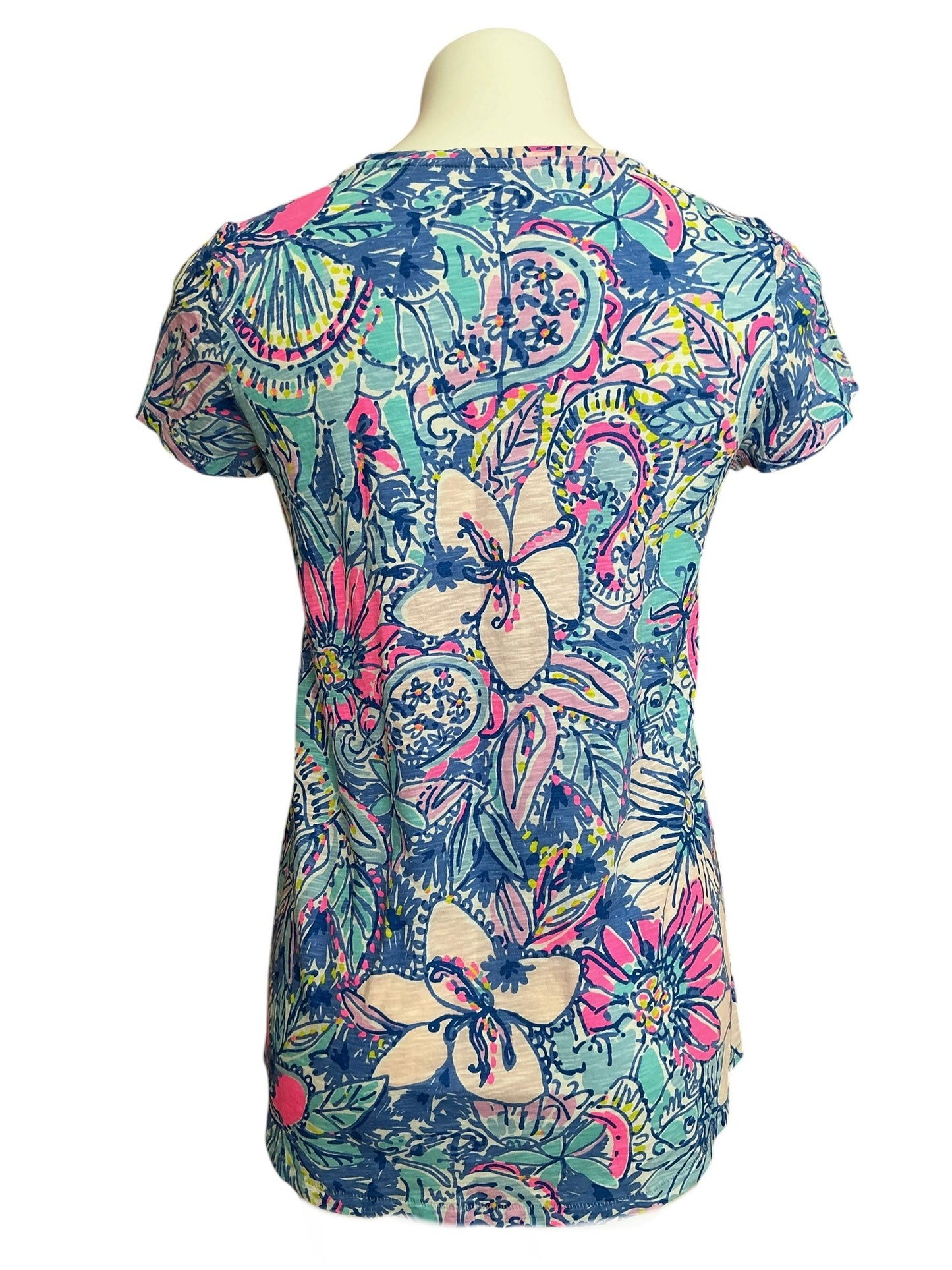 Lilly Pulitzer Etta Scoop Neck Top Elefrance - Size S