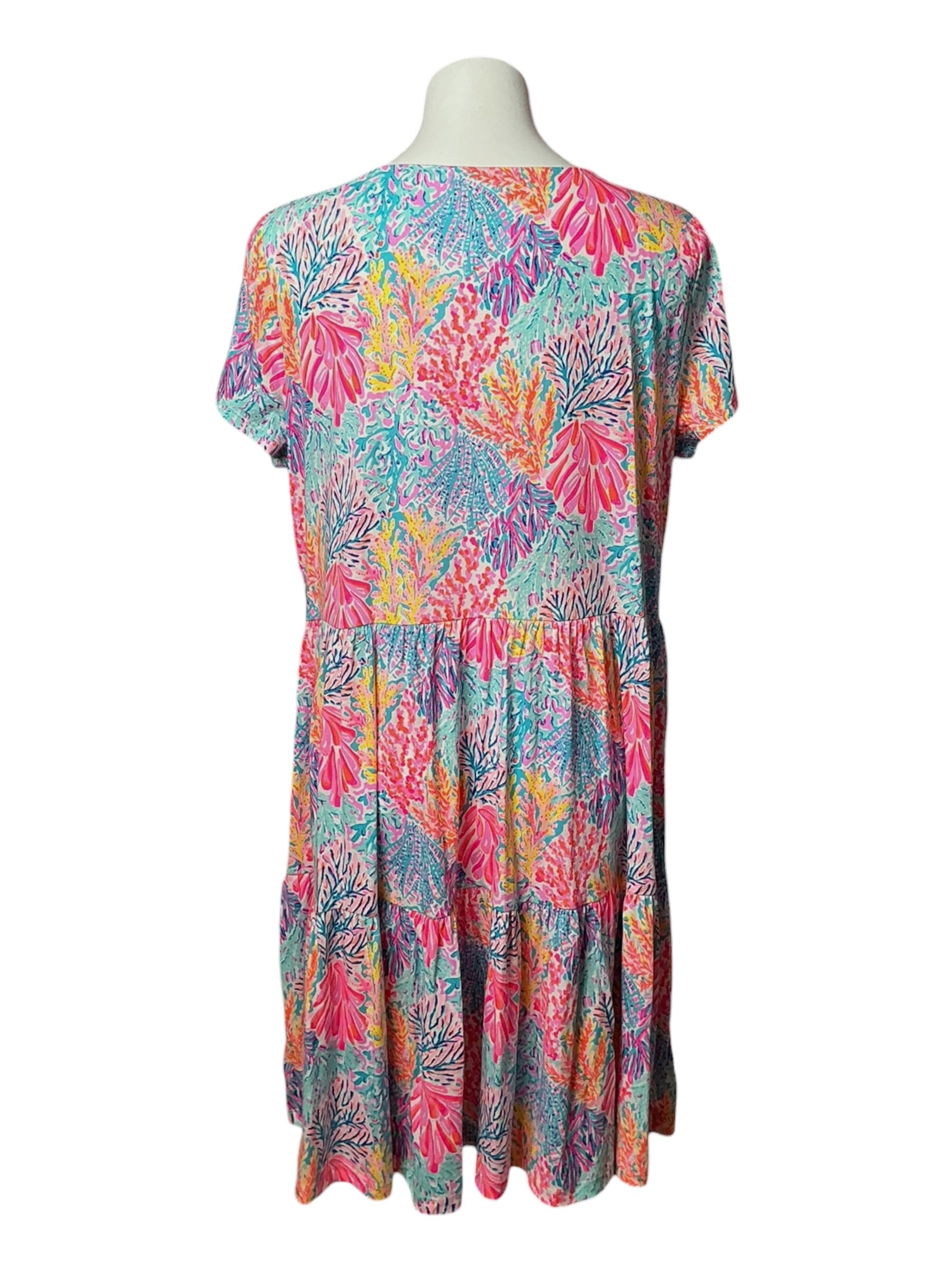 Lilly Pulitzer NWT Geanna Short Sleeve Dress Multi SplashDance - Size XXL