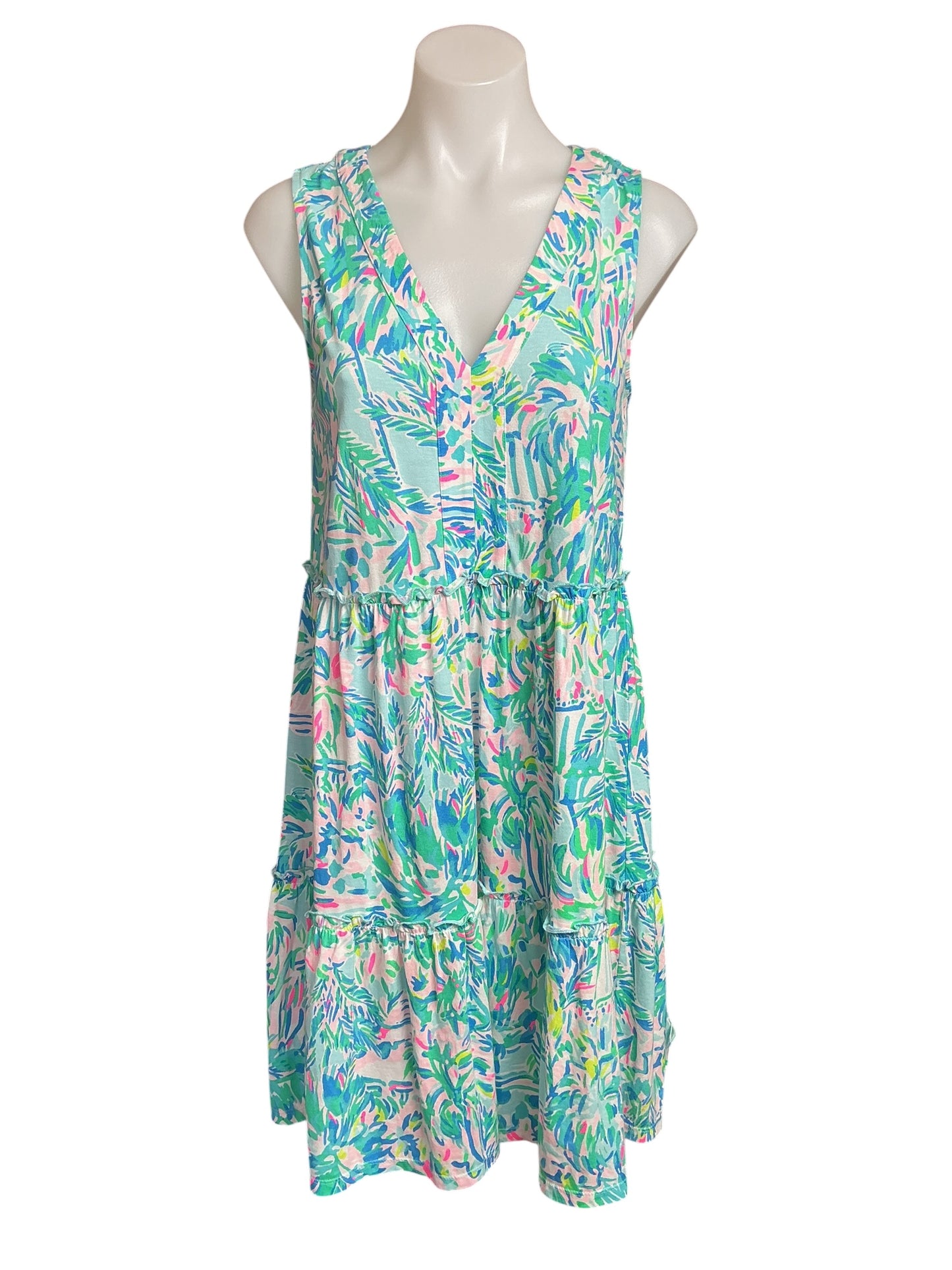 Lilly Pulitzer Lorina Swing Dress - Blue Ibiza Cabana Cocktail - Size S