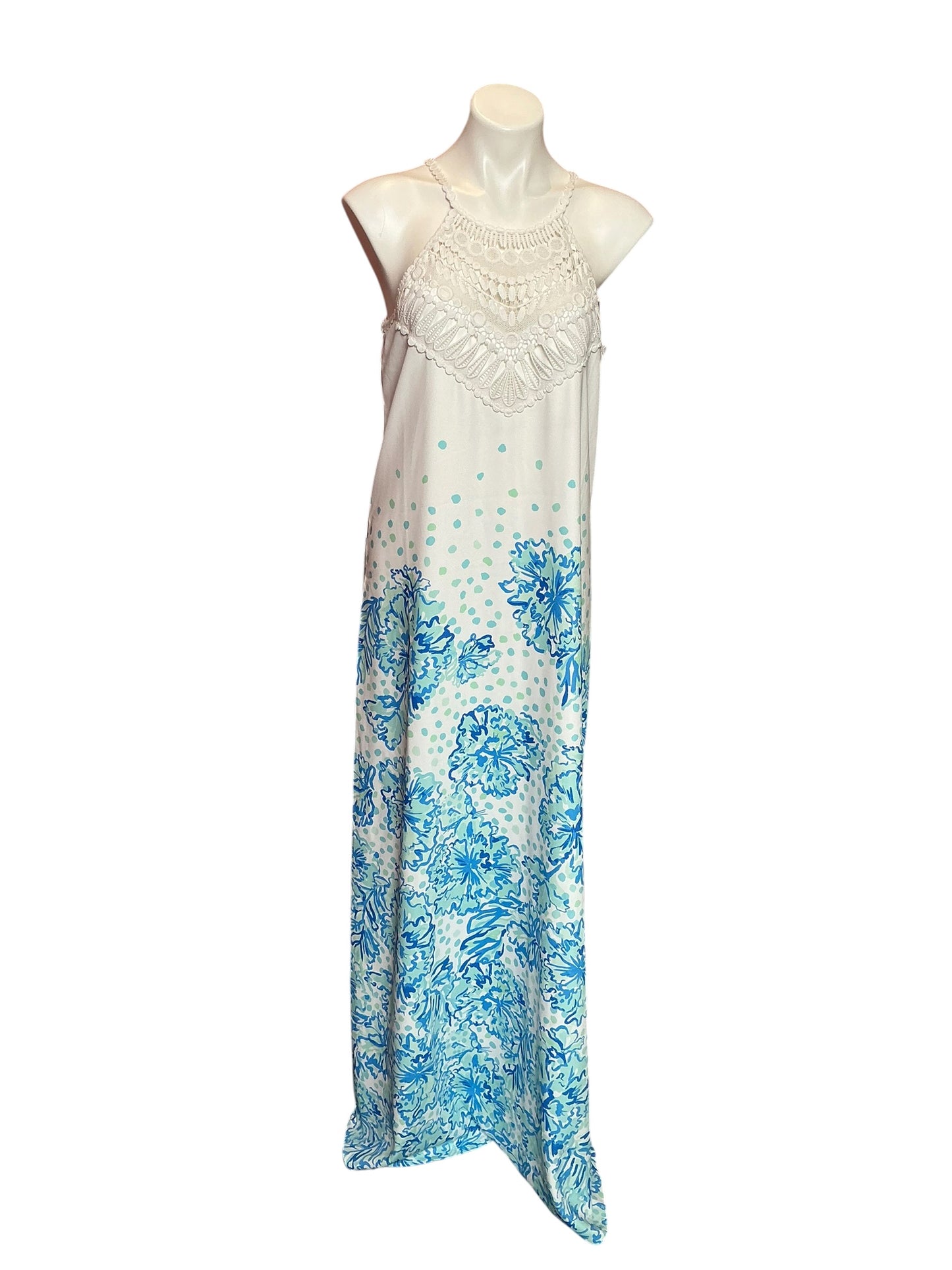 Lilly Pulitzer NWT Pearl Soft Maxi Dress Resort White Karma Camella Engineered - Size 10