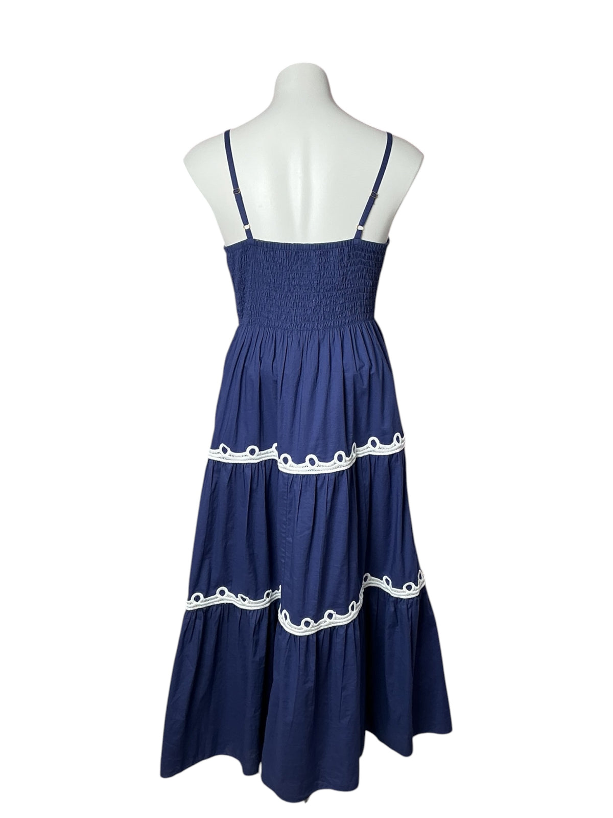 Lilly Pulitzer Cotton Embroidered Midi-Dress Sapphire Pool - Size 4