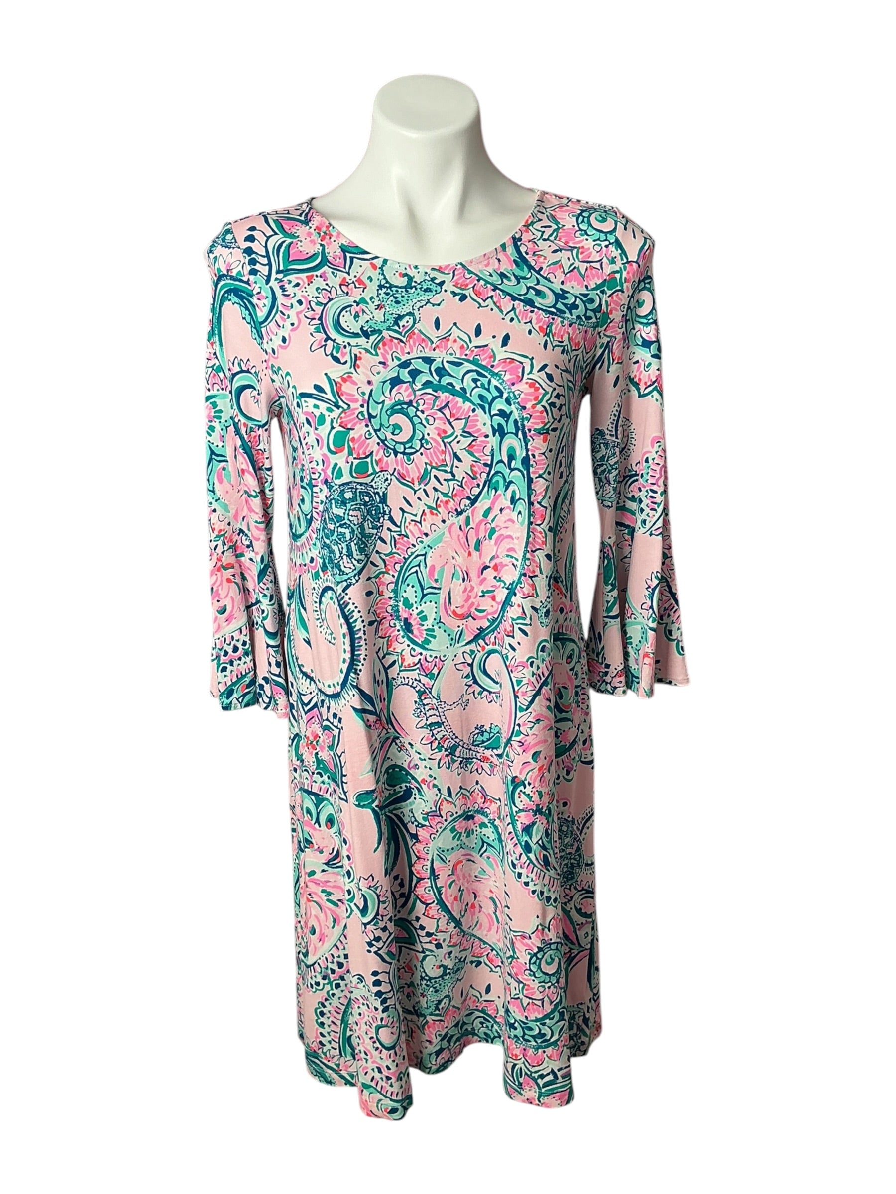 Lilly Pulitzer Ophelia Swing Dress Pink Tropics Tint Tangerine Dream - Size S