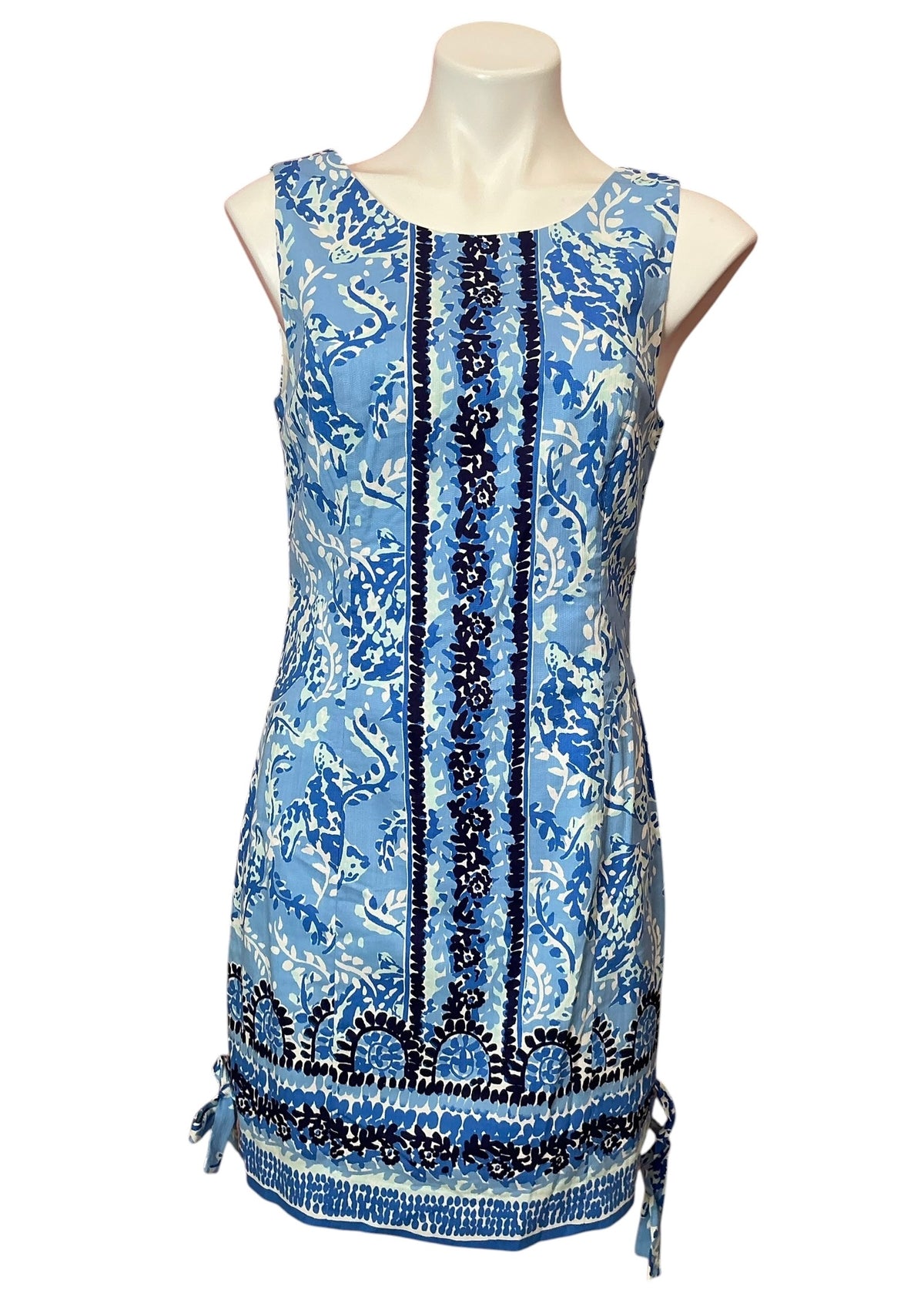 Lilly Pulitzer Mila Stretch Shift Dress Blue Peri Turtley Awesome - Size 4