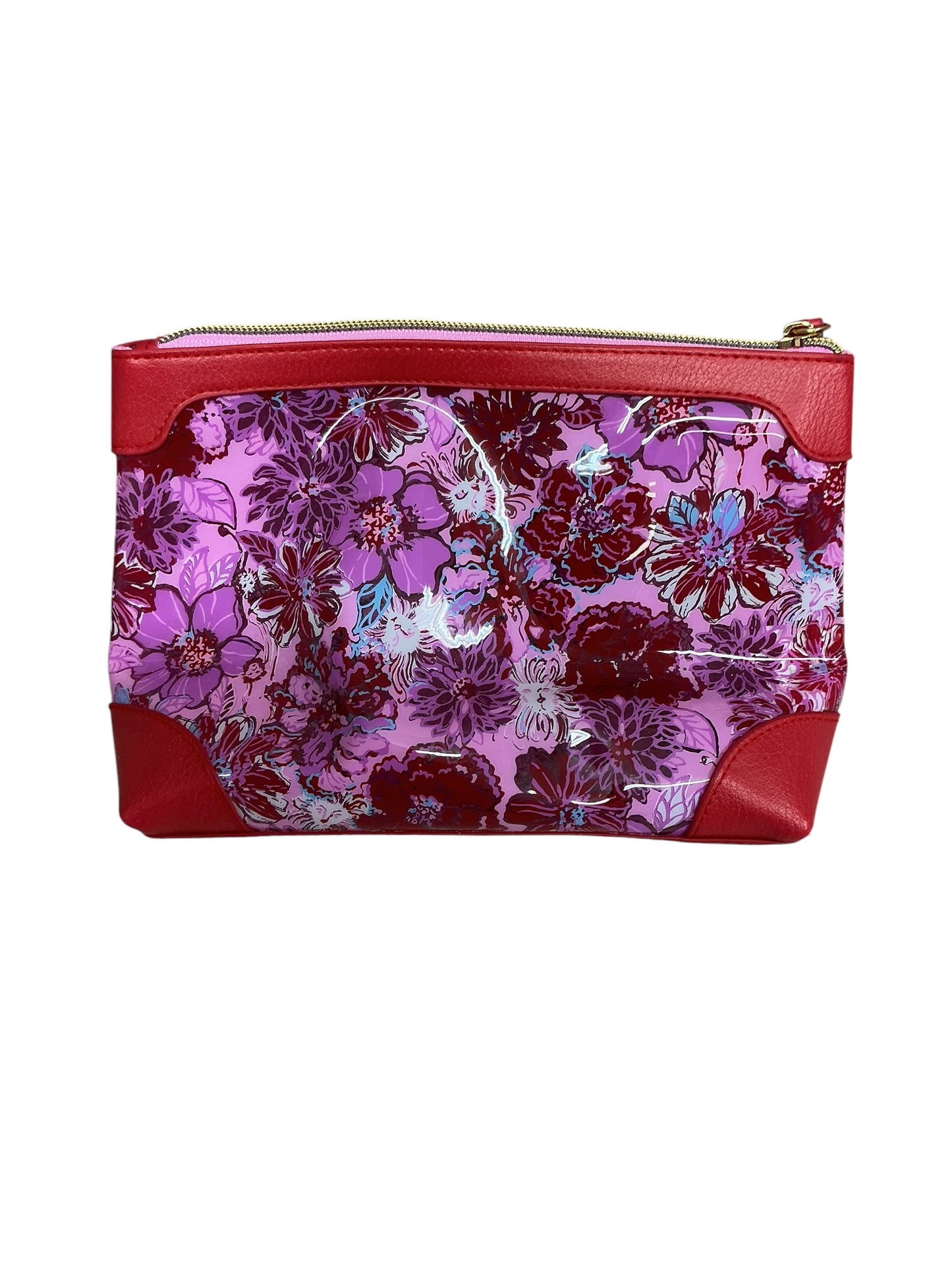 Lilly Pulitzer PVC Zip Pouch Lilac Thistle In The Wild Flowers