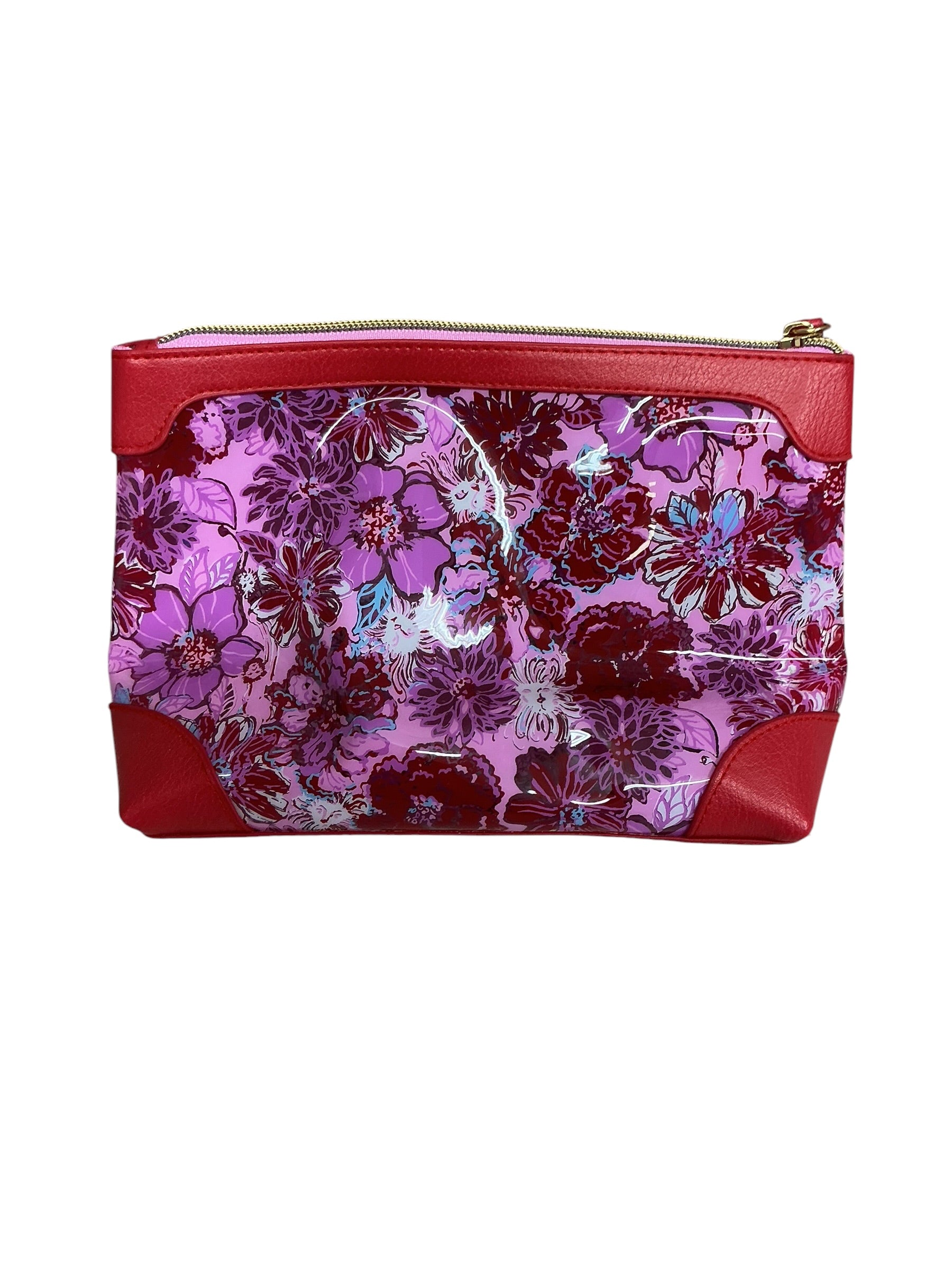 Lilly Pulitzer PVC Zip Pouch Lilac Thistle In The Wild Flowers