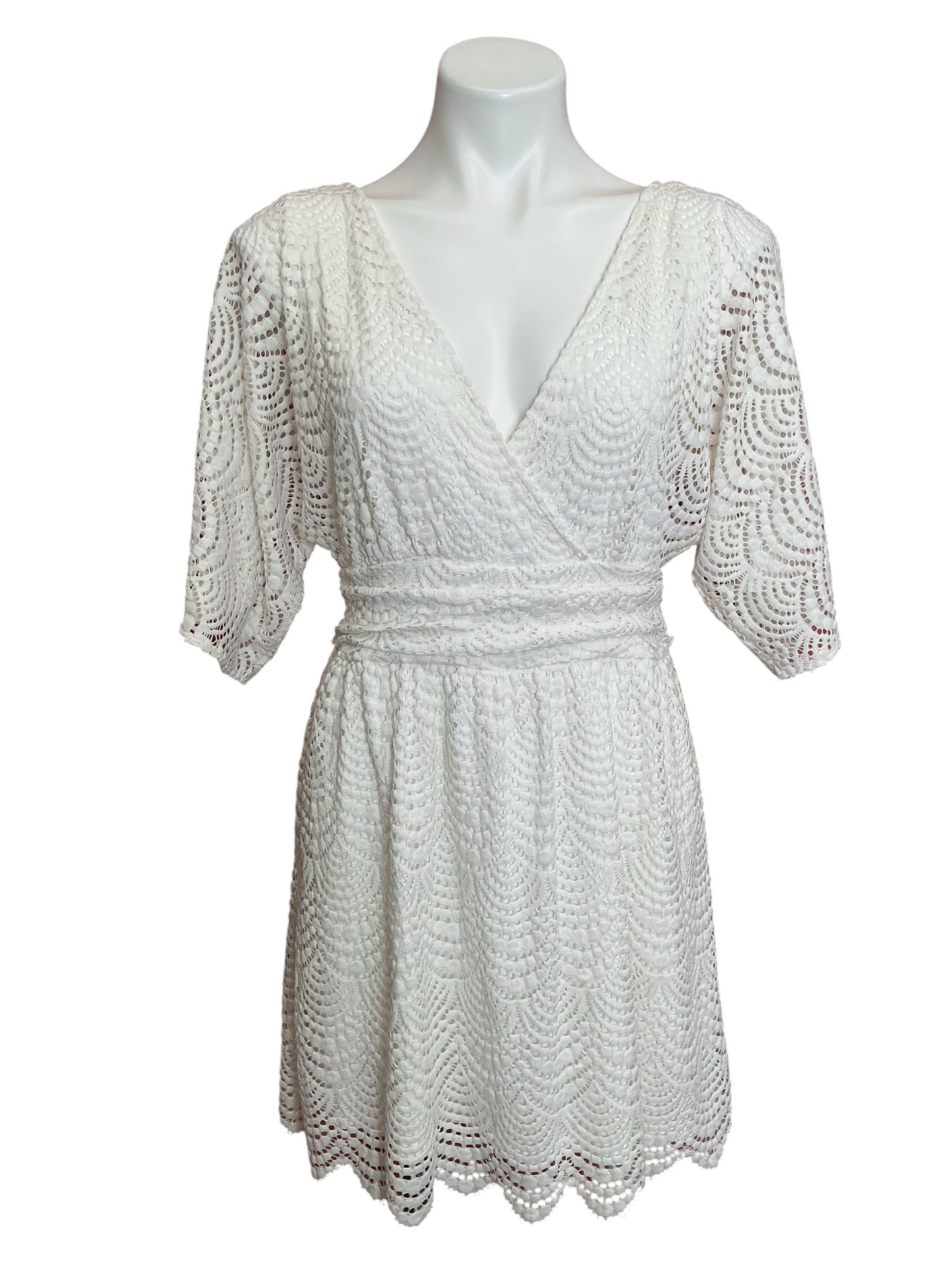 Lilly Pulitzer Parigi Skort Romper Resort White Scalloped Shell Lace - Size M
