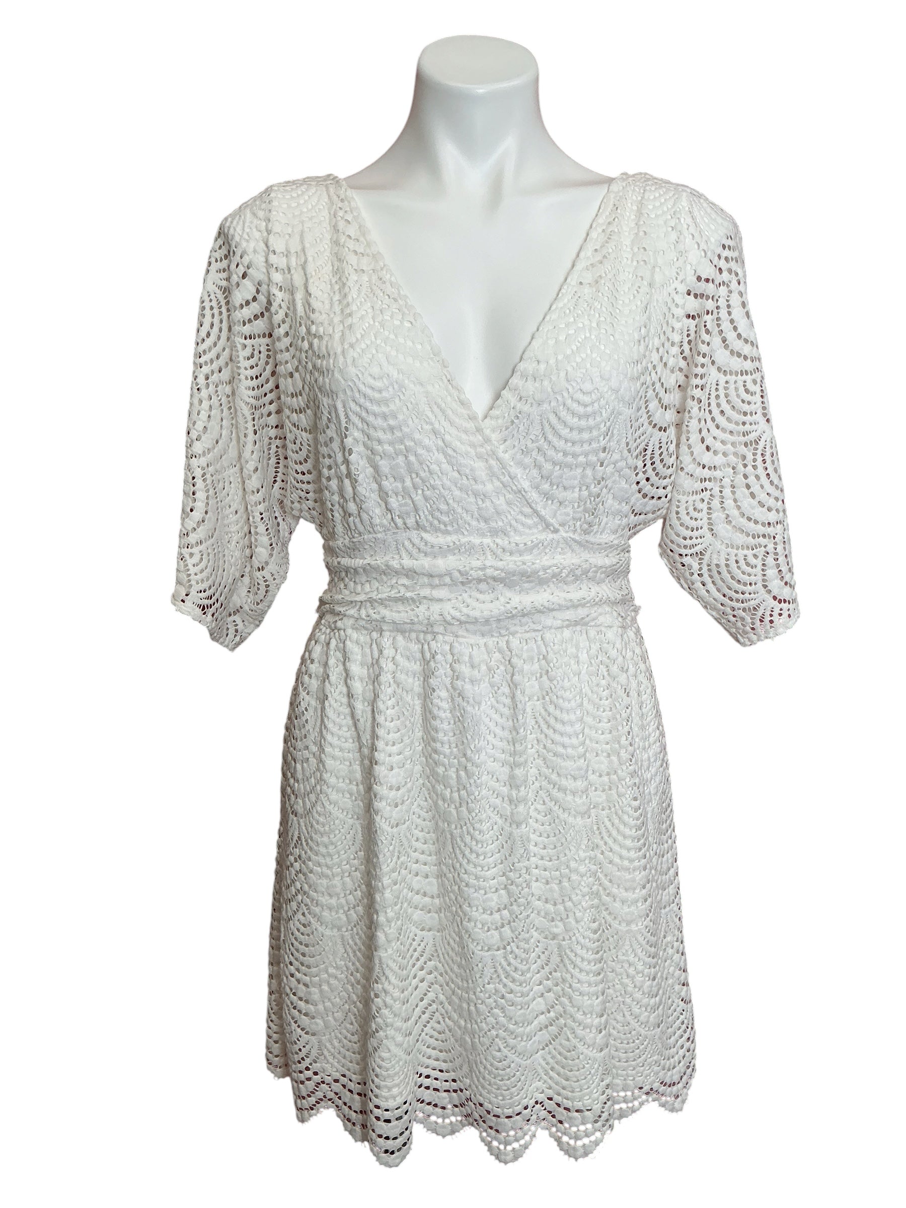 Lilly Pulitzer Parigi Skort Romper Resort White Scalloped Shell Lace - Size M