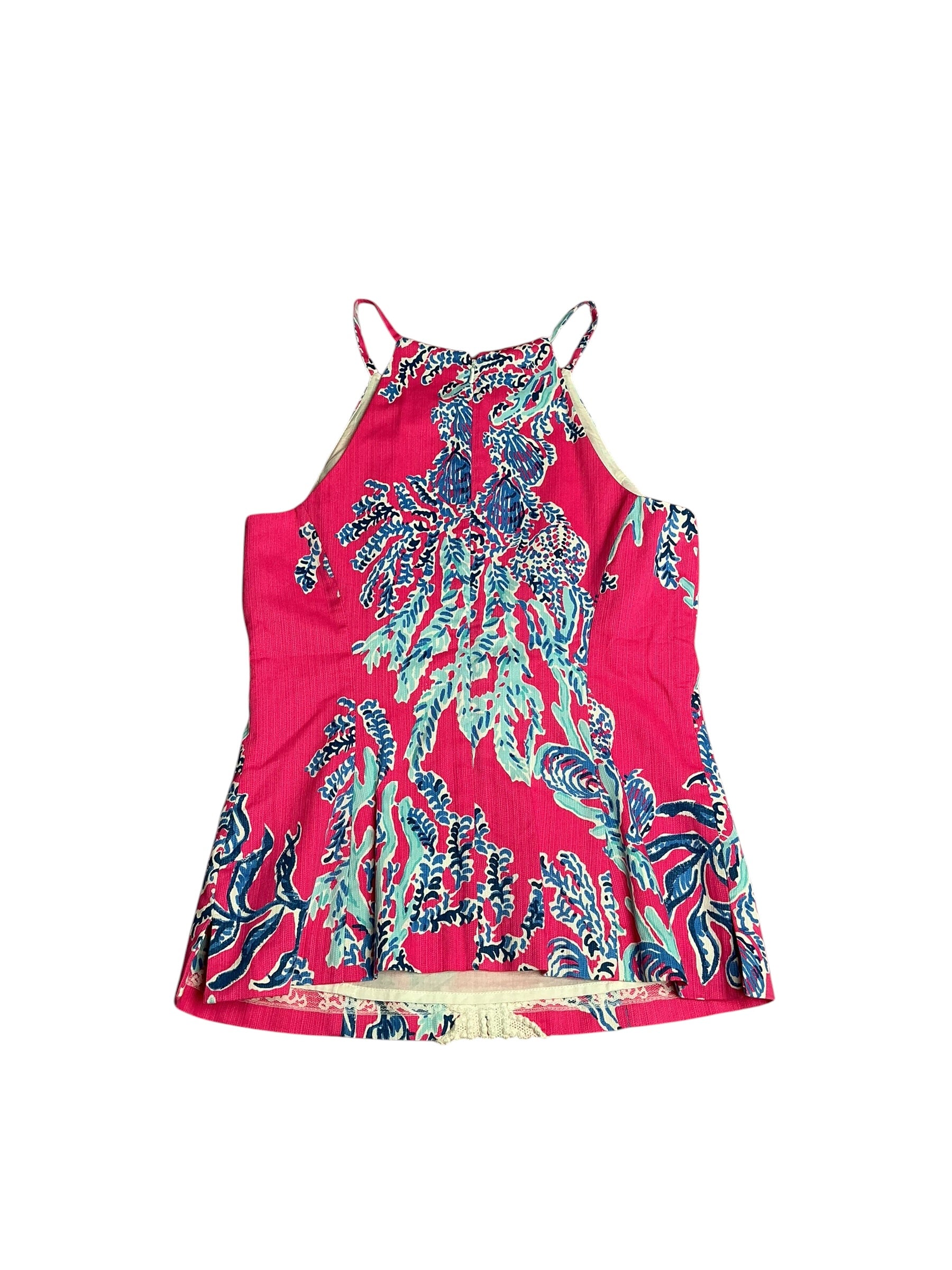 Lilly Pulitzer- Annabelle Halter Top Capri Pink Samba Size 0