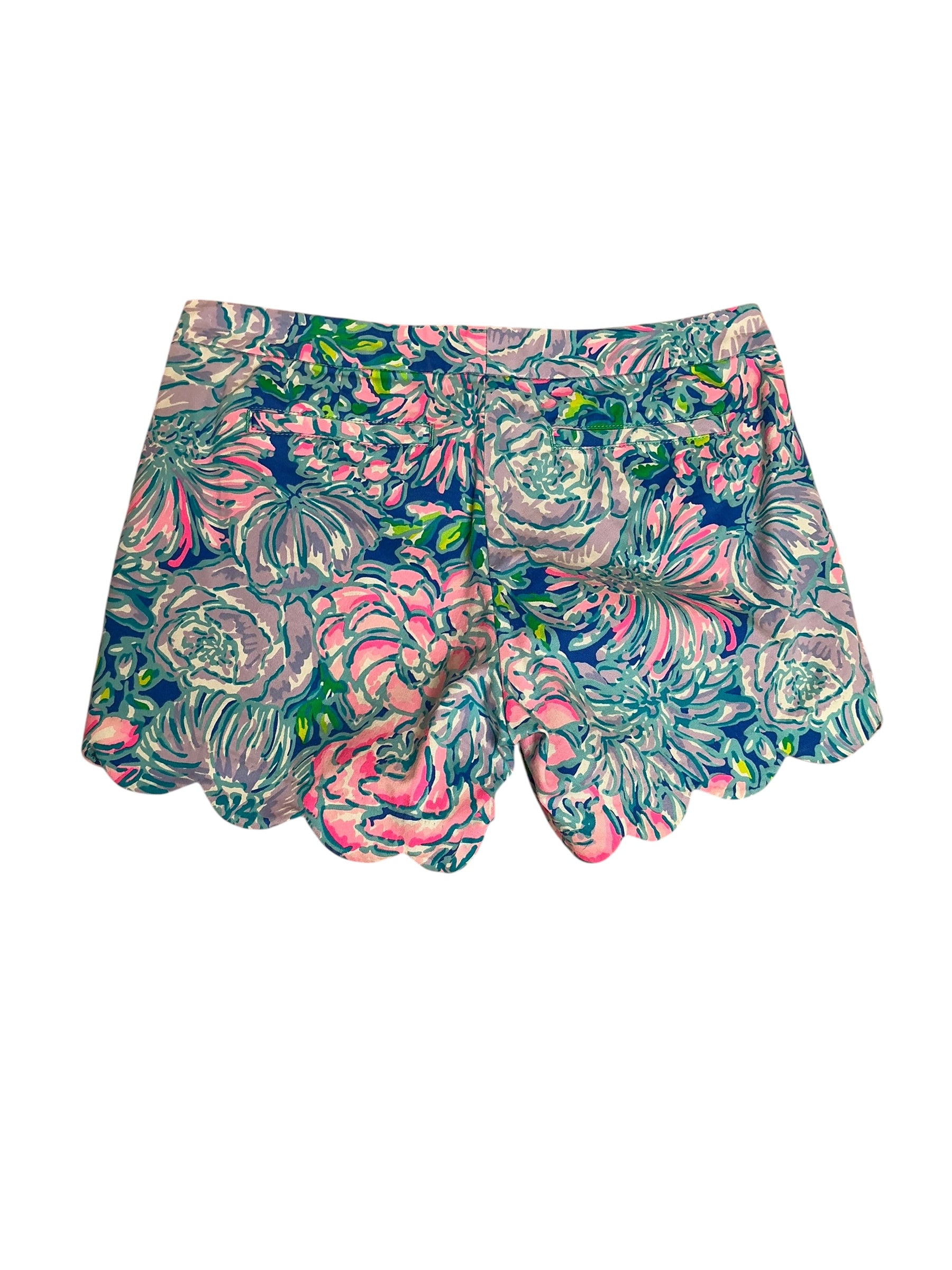 Lilly Pulitzer Buttercup Stretch Short Zanzibar Blue Bunny Business - Size 8