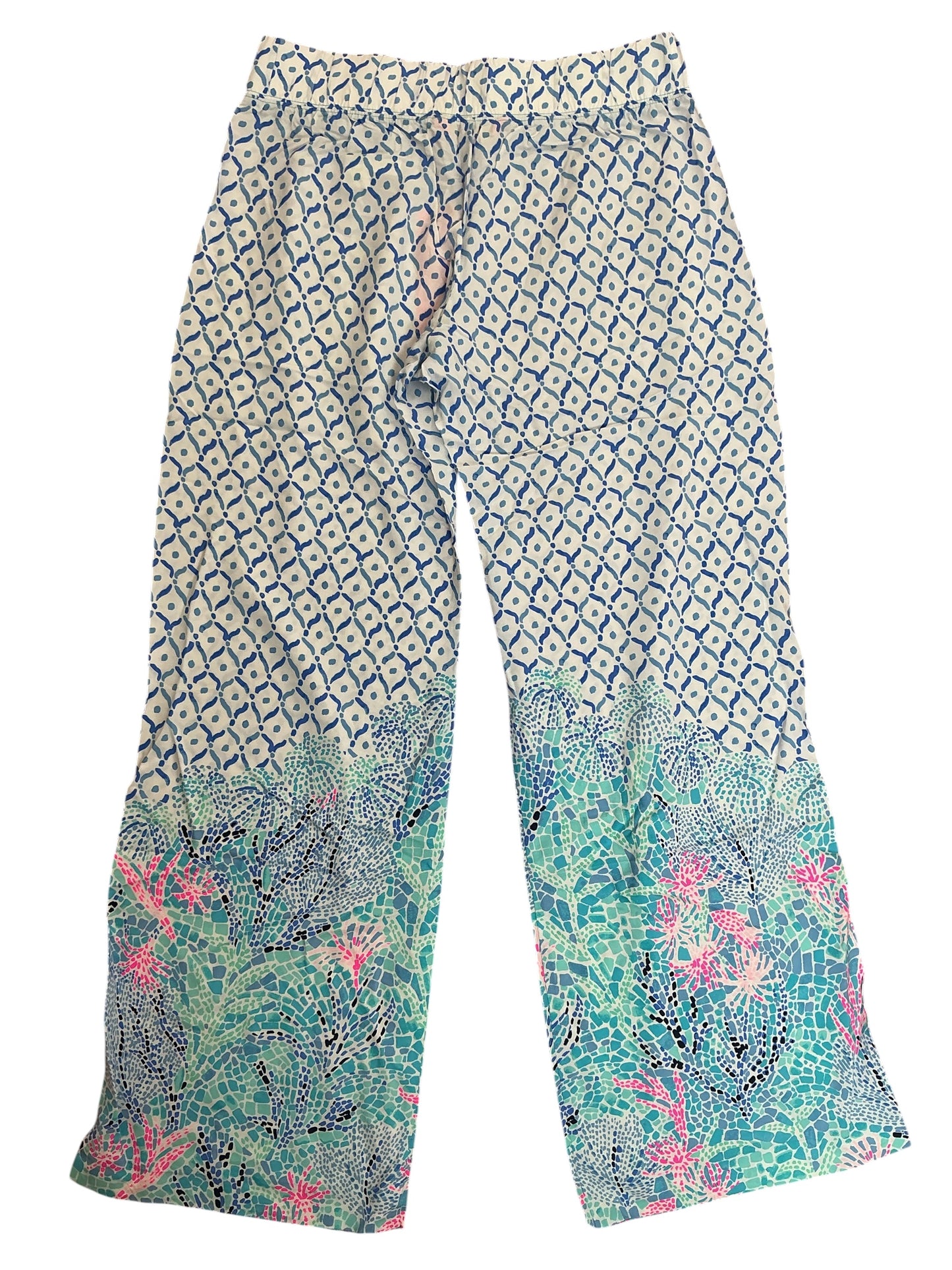 Lilly Pulitzer NWT Bal Harbour Palazzo Pants Multi Sea La Vie Engineered Pants - Size M
