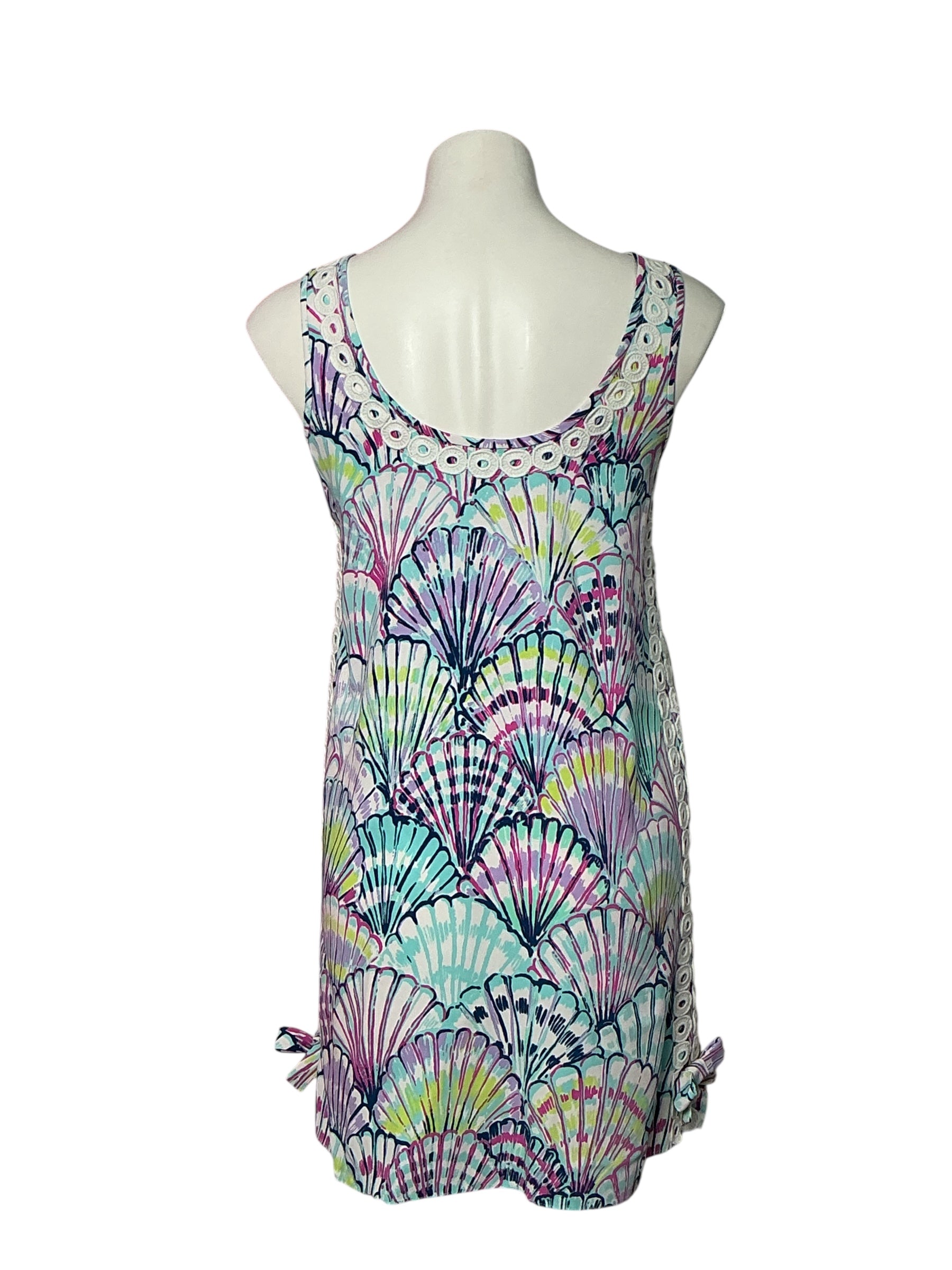 Lilly Pulitzer Stella Shift Dress - Serene Blue Oh Shello Embroidered - Size 00